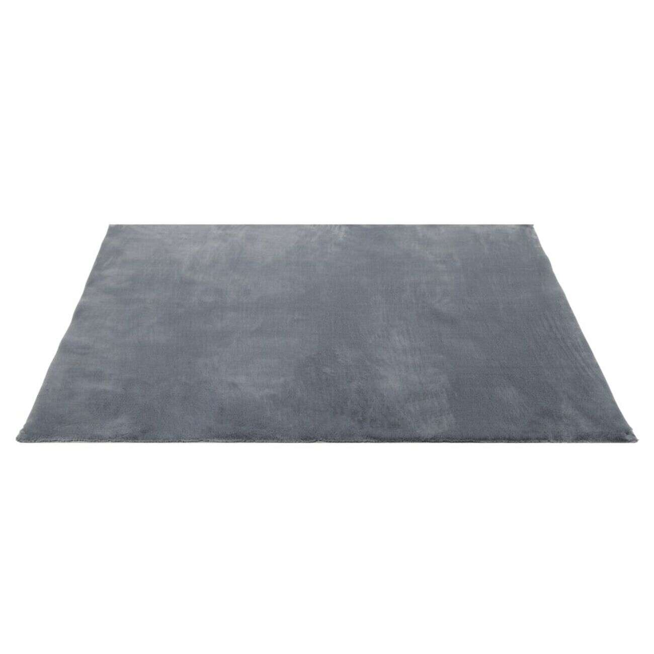Tapis fausse fourrure gris 100x150cm