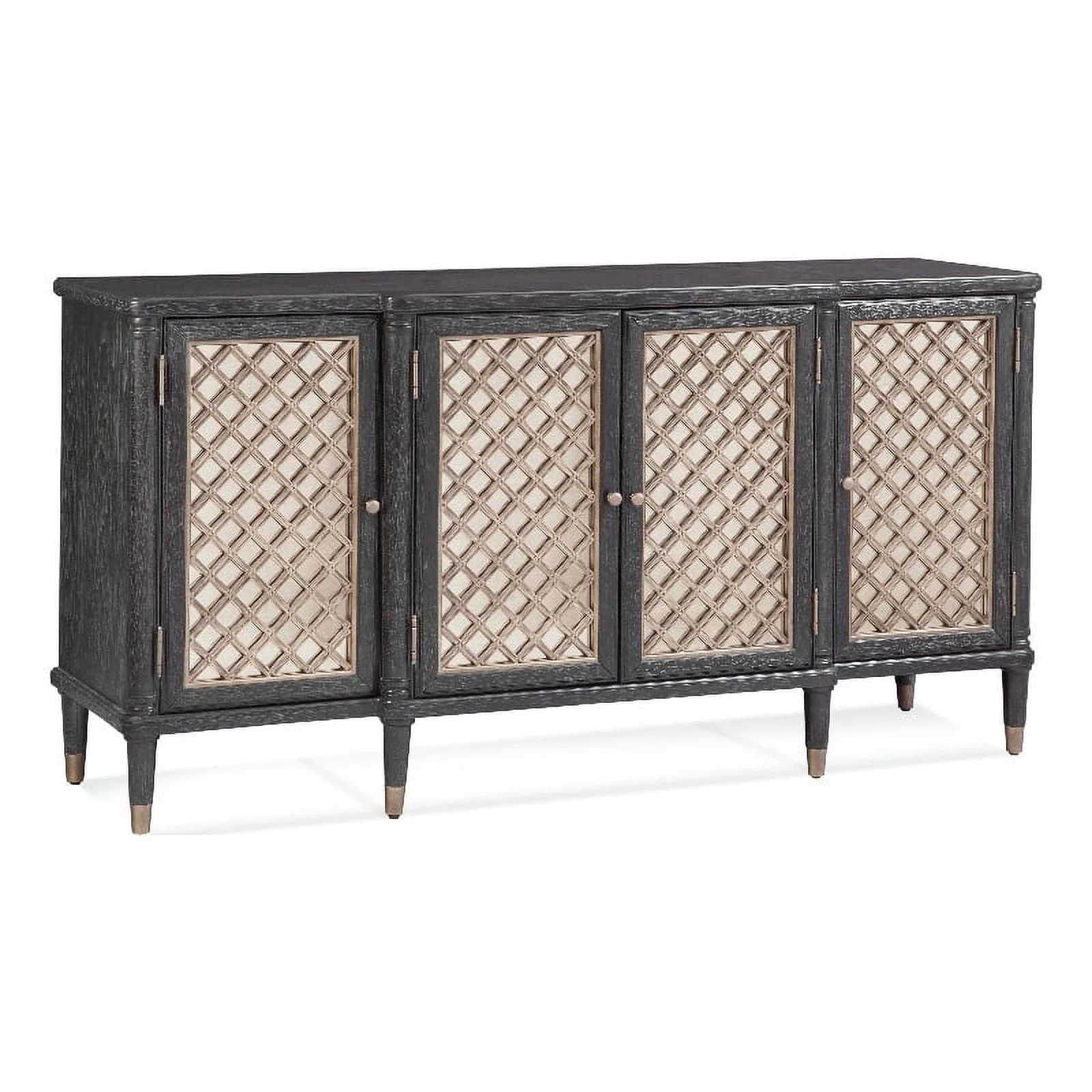 Groveland 6 Shelf Wood Server with Metal Accents in Black