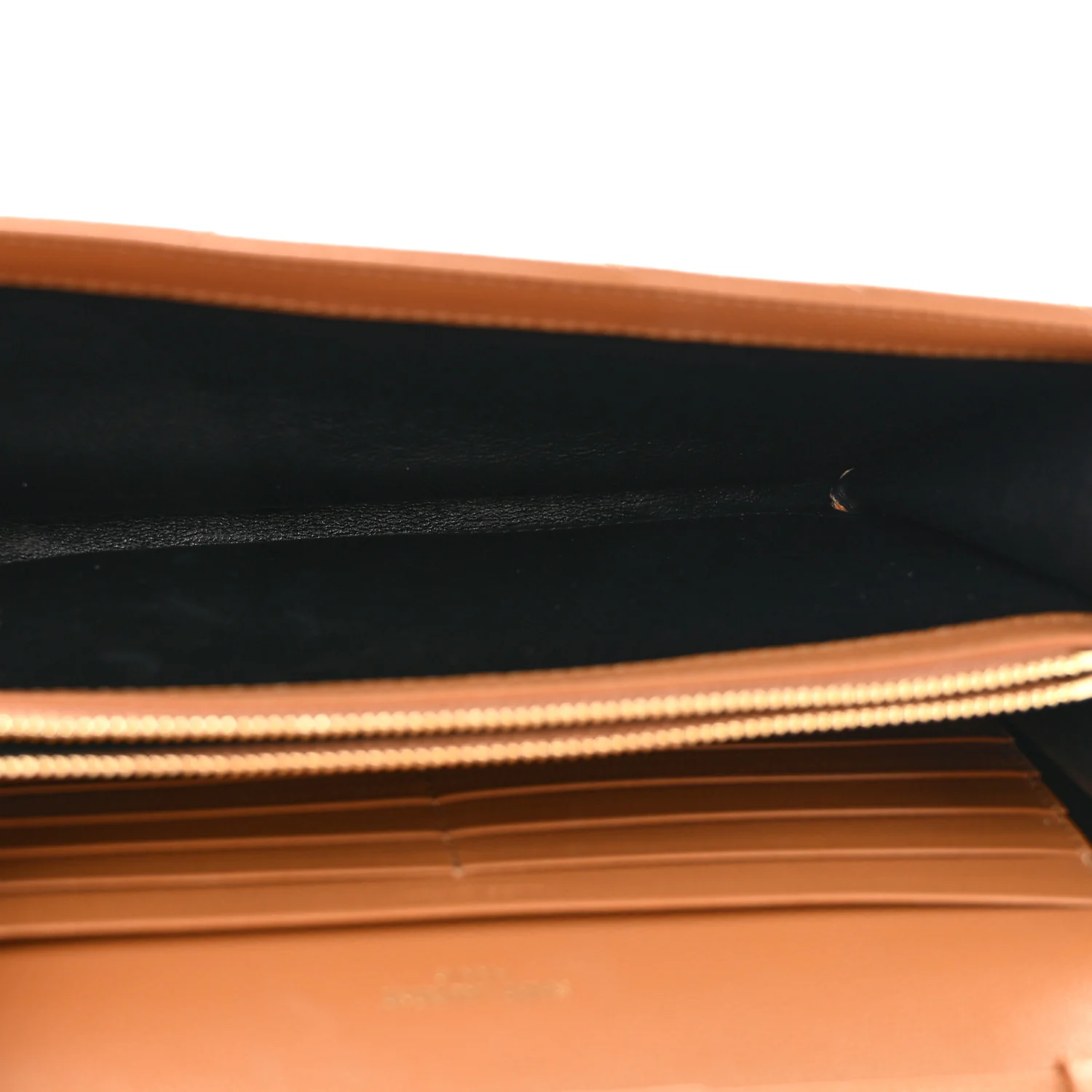 Grain De Poudre Matelasse Chevron Monogram Chain Wallet Natural Dark