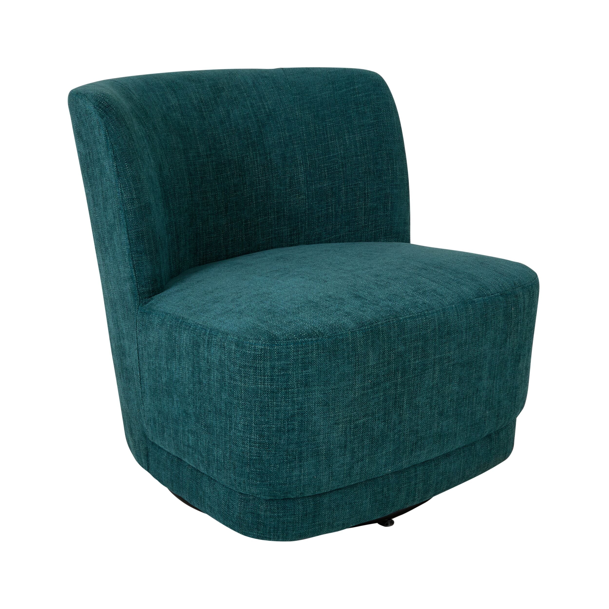 Amala Swivel Occasional Chair Blue Weave