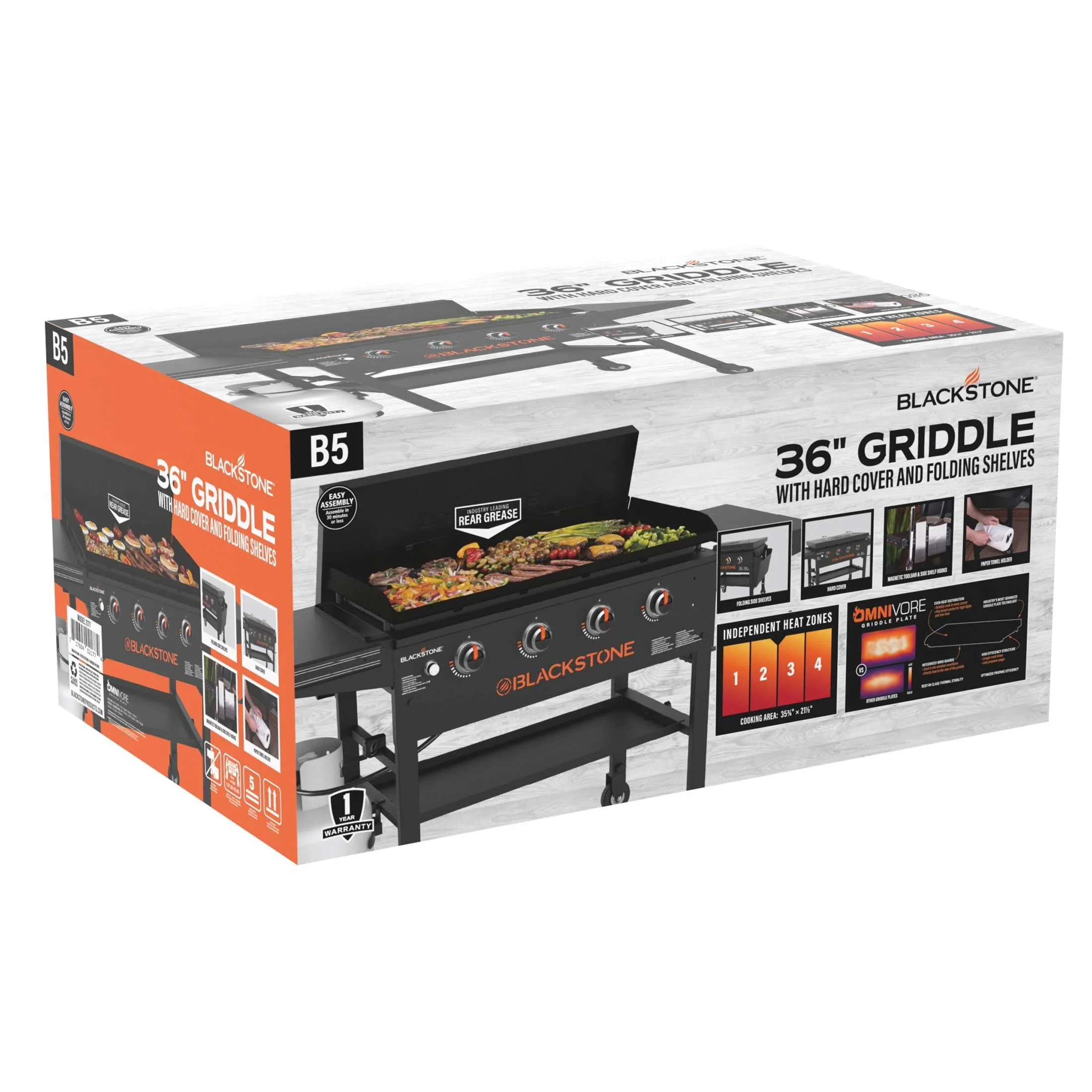 4-Burner 36" Griddle Cooking Station with Hard Cover - Image 3