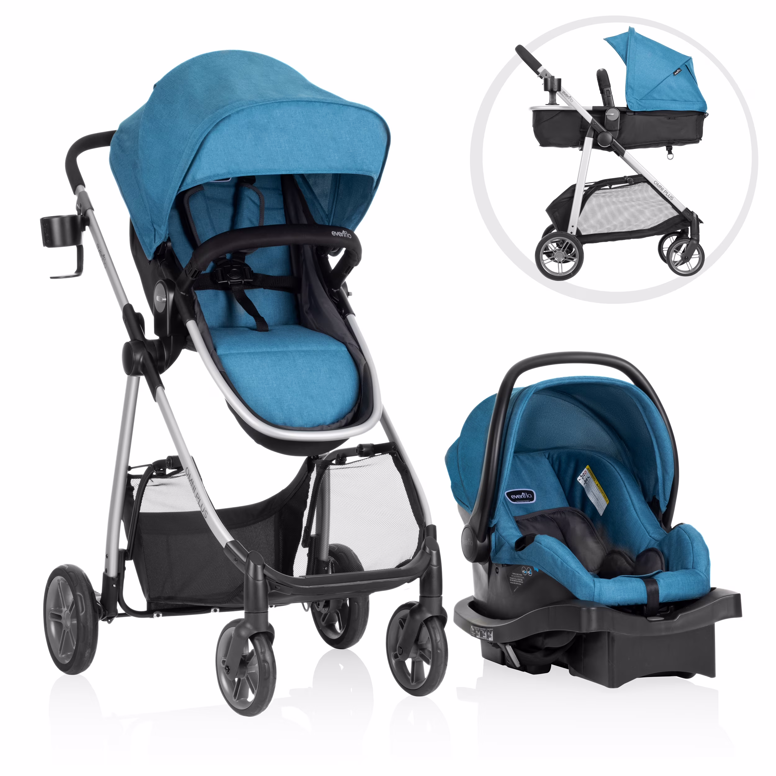 Omni Plus Modular Travel System with LiteMax Sport Infant Car Seat, Mylar Gray, Unisex(Mylar Gray) - Image 3
