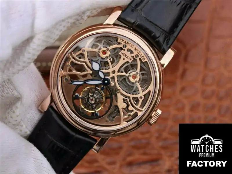 Franck Muller Giga Tourbillon 18K Rose Gold Skeleton Dial