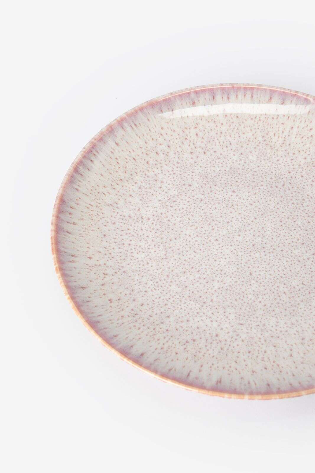 Roze reactive glaze ontbijtbord