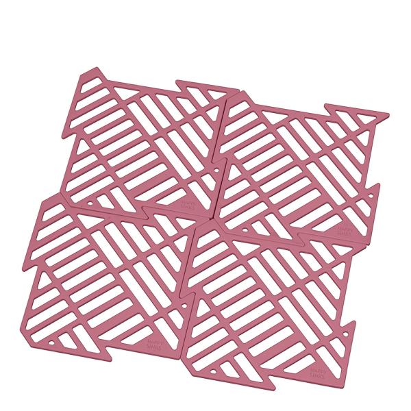Vaskematte 16x16 cm rosé