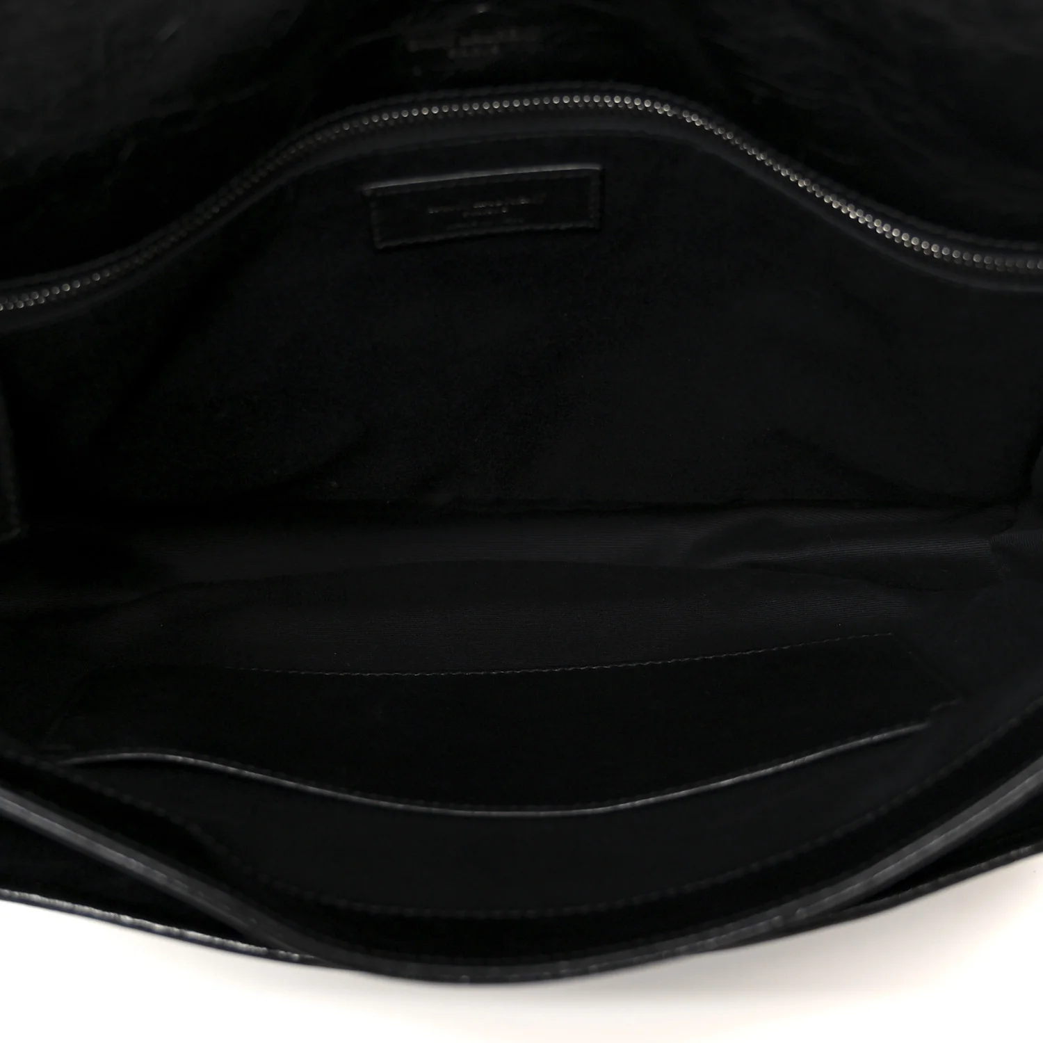 Crinkled Calfskin Matelasse Monogram Large Niki Chain Satchel Black