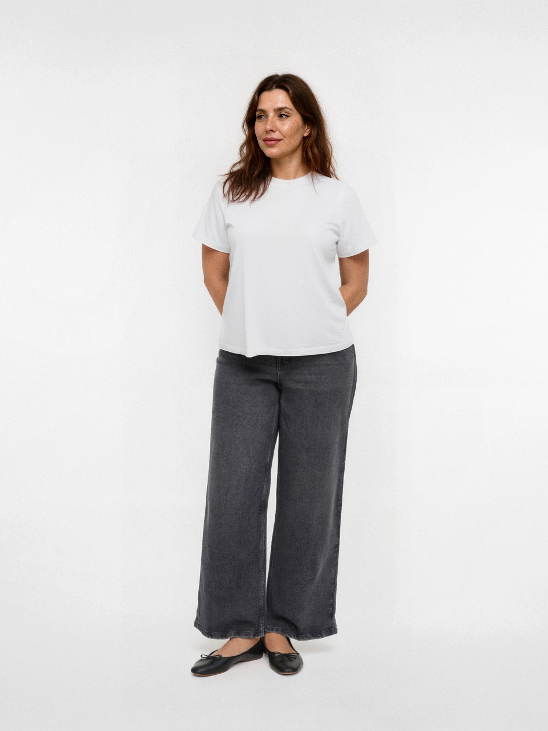 VERO MODA® VMCMIRA Mid rise Wide Fit - Cropped Jeans