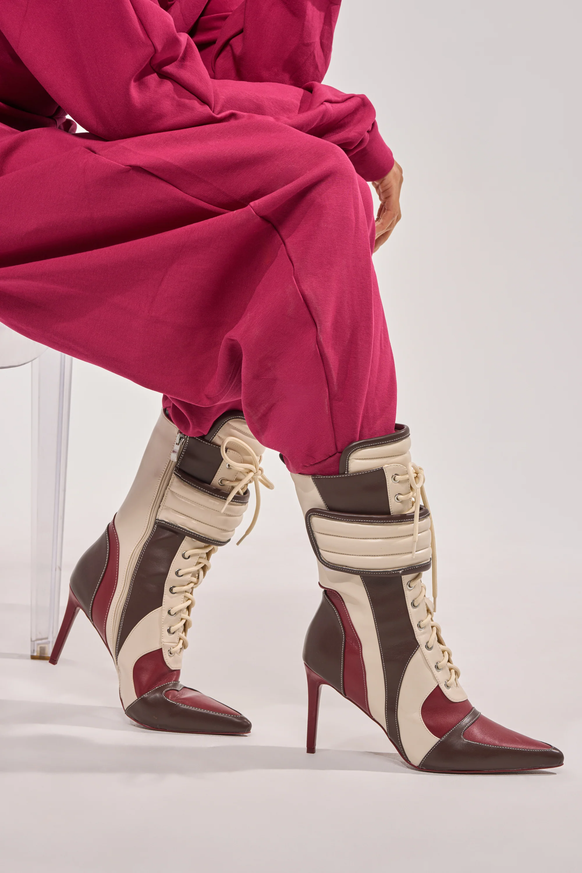 AZALEA WANG AMADA BROWN SPORTY STILETTO BOOTIE - Akira Store
