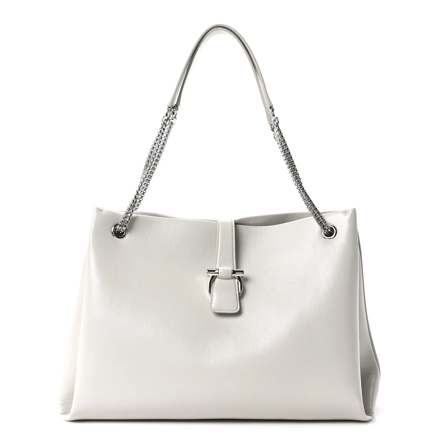 Calfskin Large Mia Tote Grey