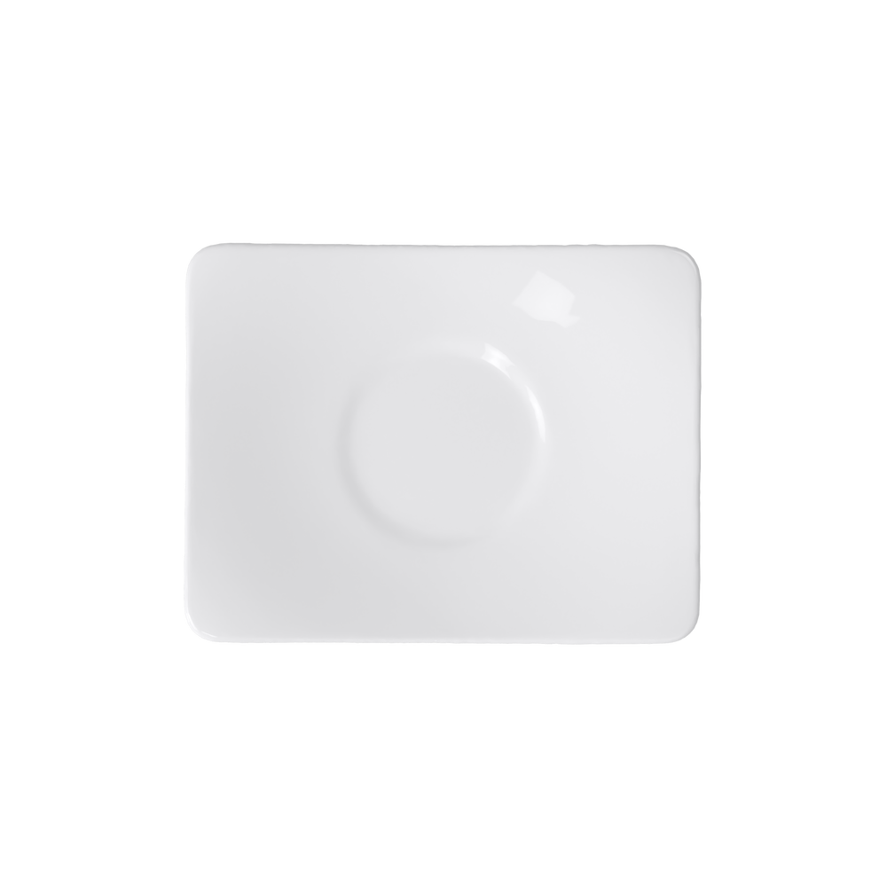 Modern Grace Coffee cup saucer - White, 5.6'', Premium Bone Porcelain