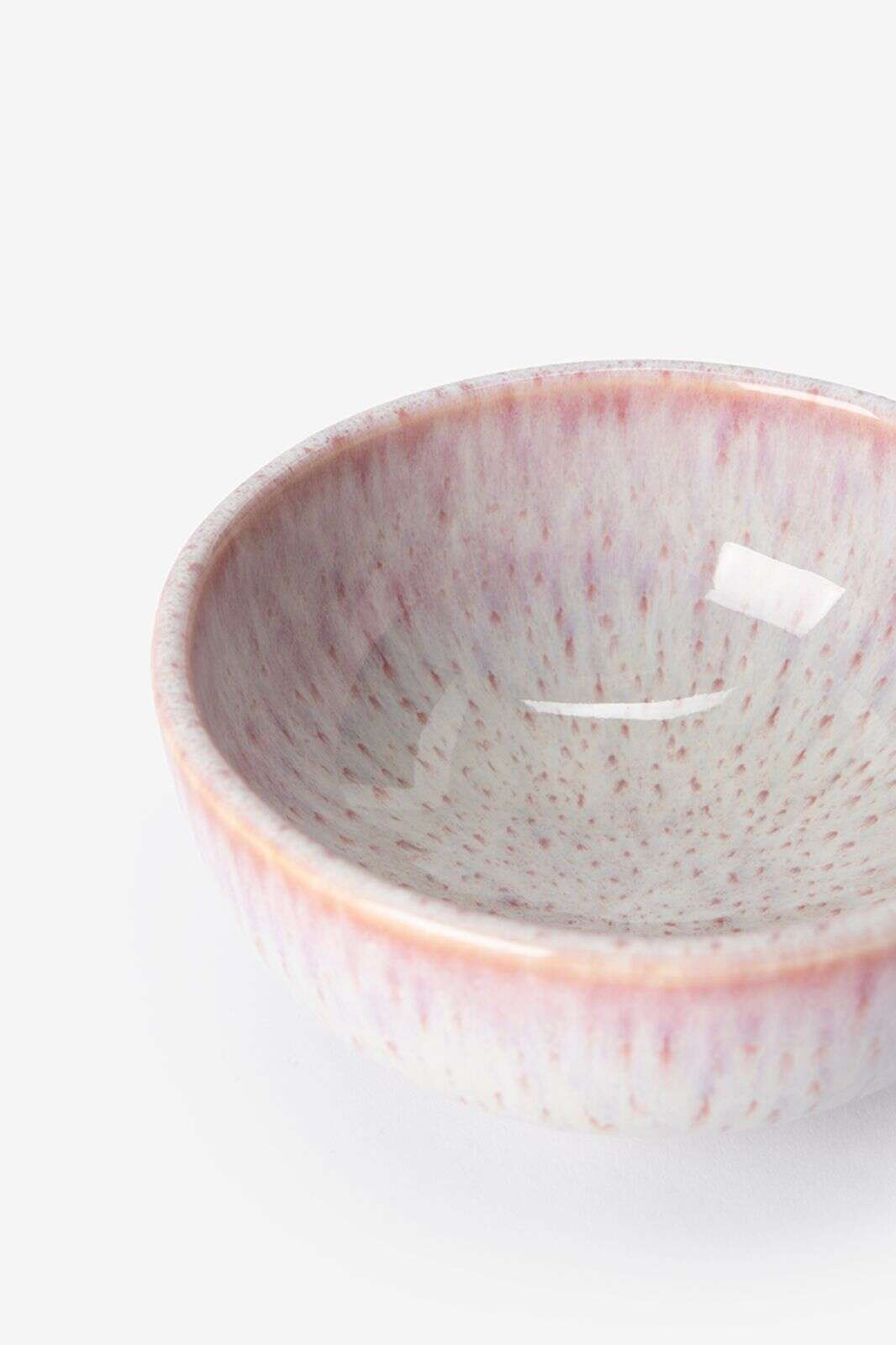 Roze reactive glaze kom klein