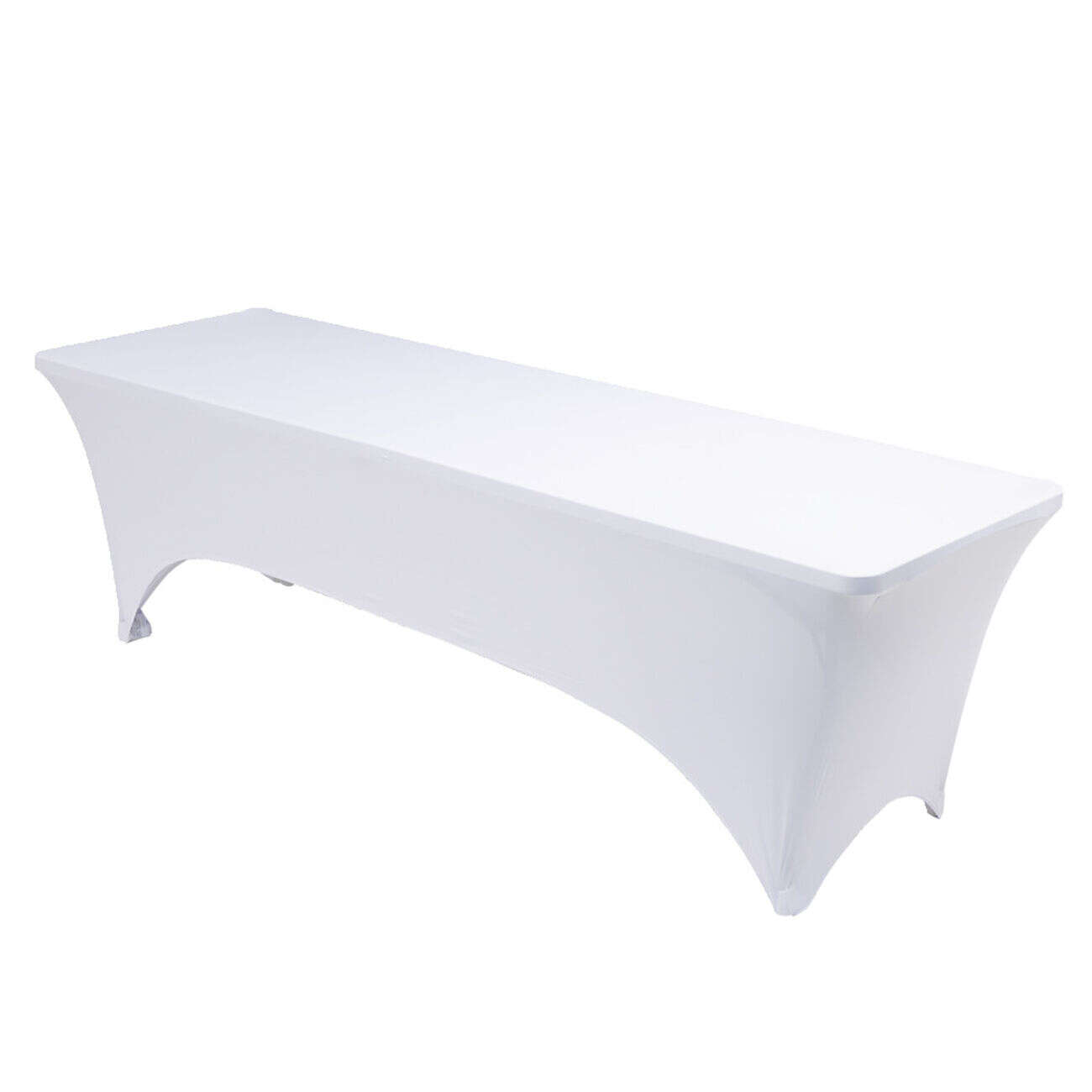 Housse de table extensible Fiesta blanche 240x70xH74cm