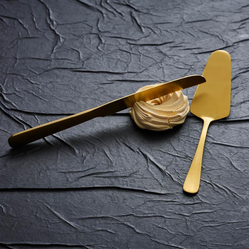 Gold serveringssett 2 deler satin