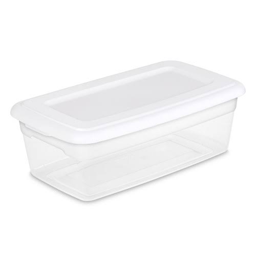 Sterilite Storage Box, White, 6 qt - 36 count