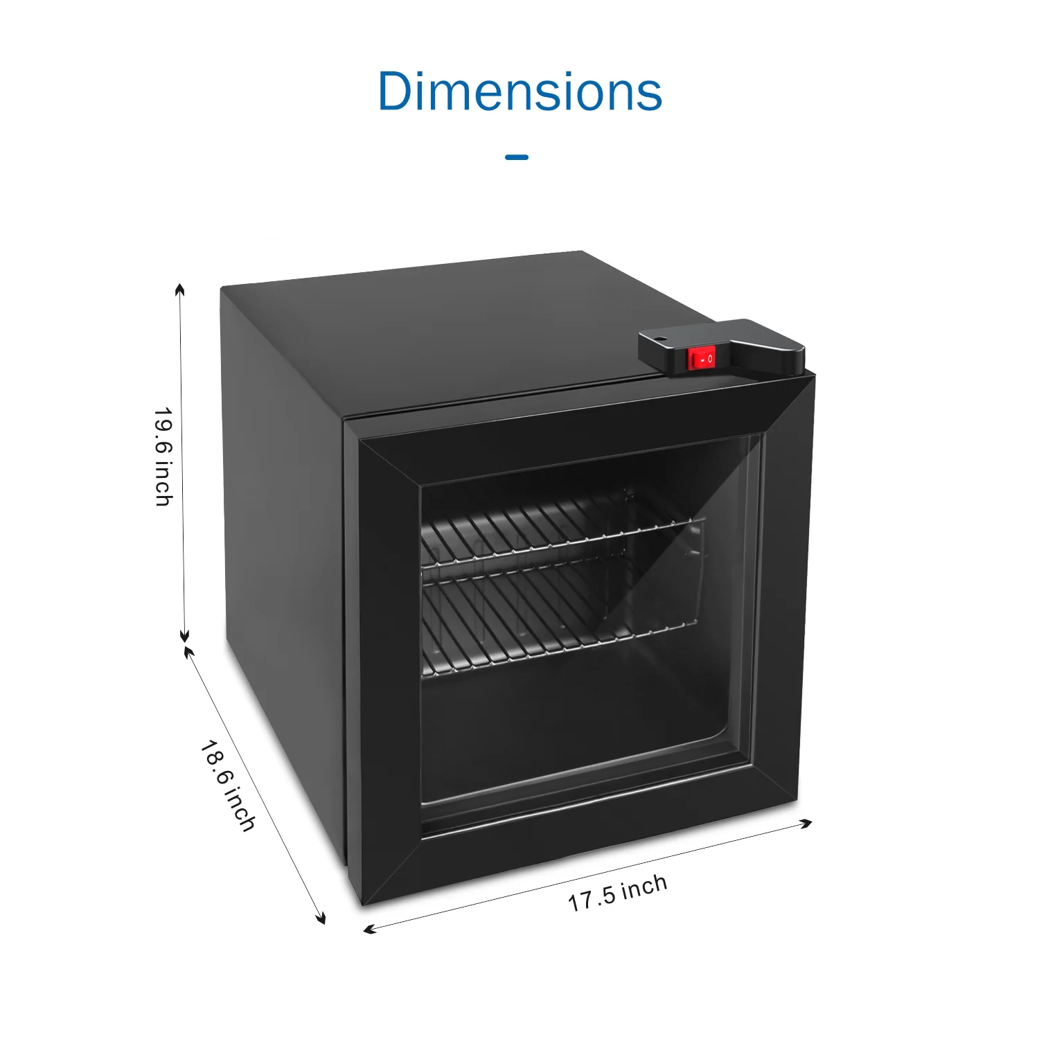1.1 Cu Ft Countertop Mini Display Freezer with Glass Door Perfect for Liquor and Ice Cream - Image 3