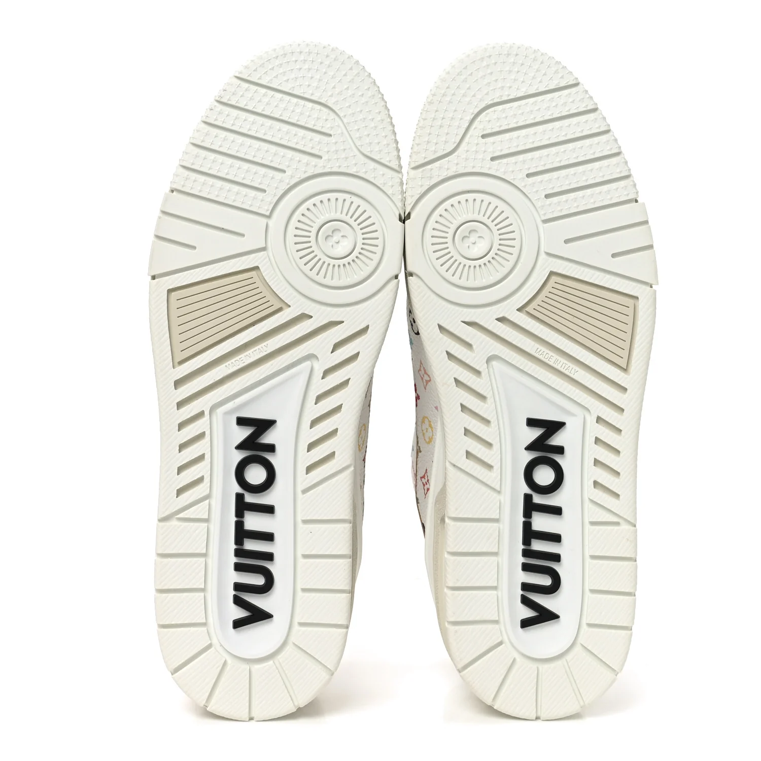 LV X TM Calfskin Monogram Multicolor Womens LV Trainer Sneakers 39 White Multicolor