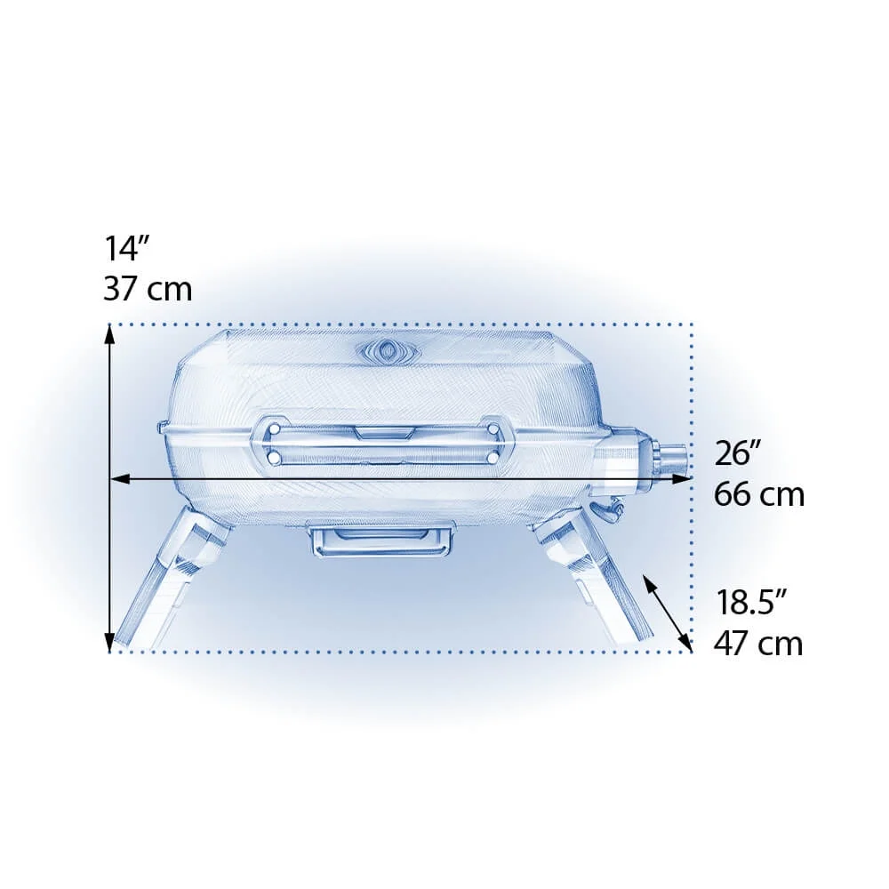 TravelQ 240 1-Burner Portable Propane Gas Grill in Blue(Blue) - Image 6