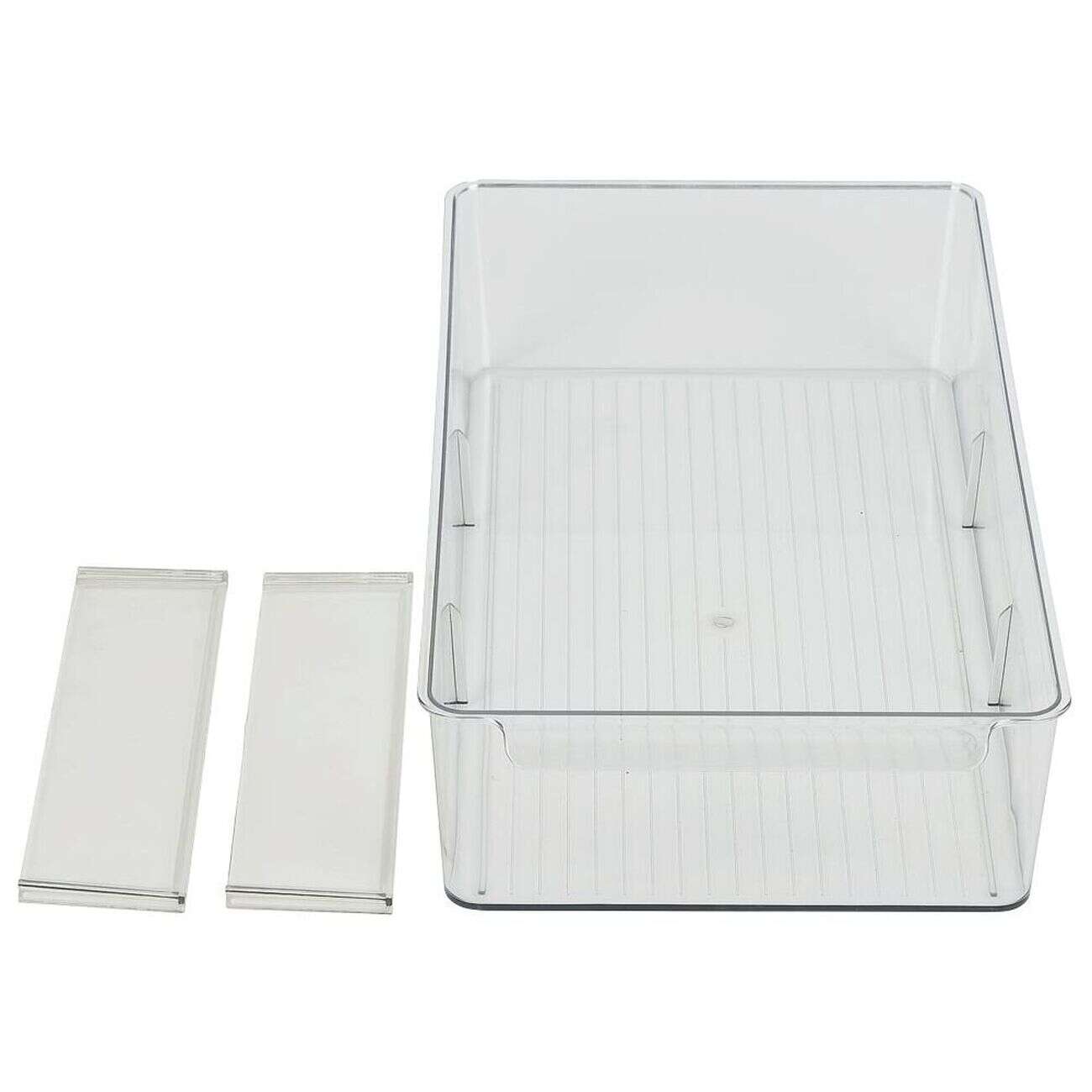 Bac de rangement transparent pour frigo L.36,5x20,5xH8,1cm