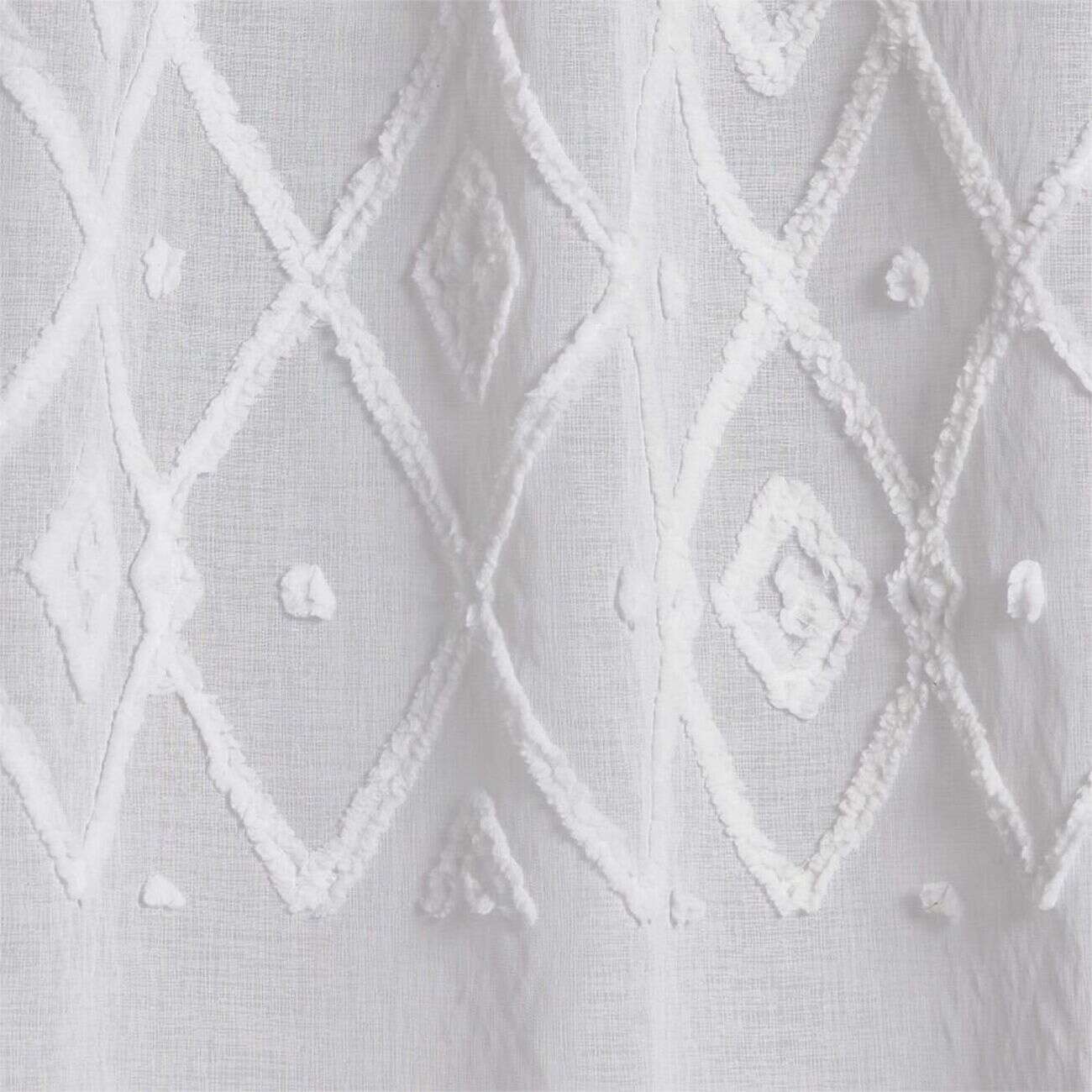 Voilage en polyester tufté blanc 140x240cm