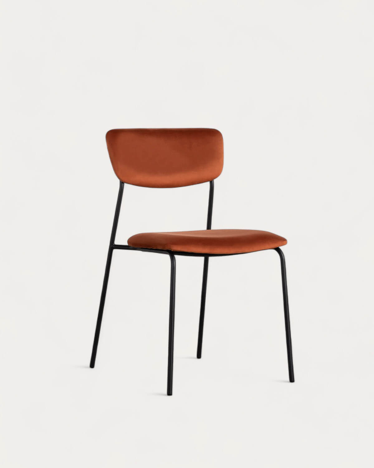 Morgan Terciopelo - Silla de Comedor de Metal y Terciopelo Morgan