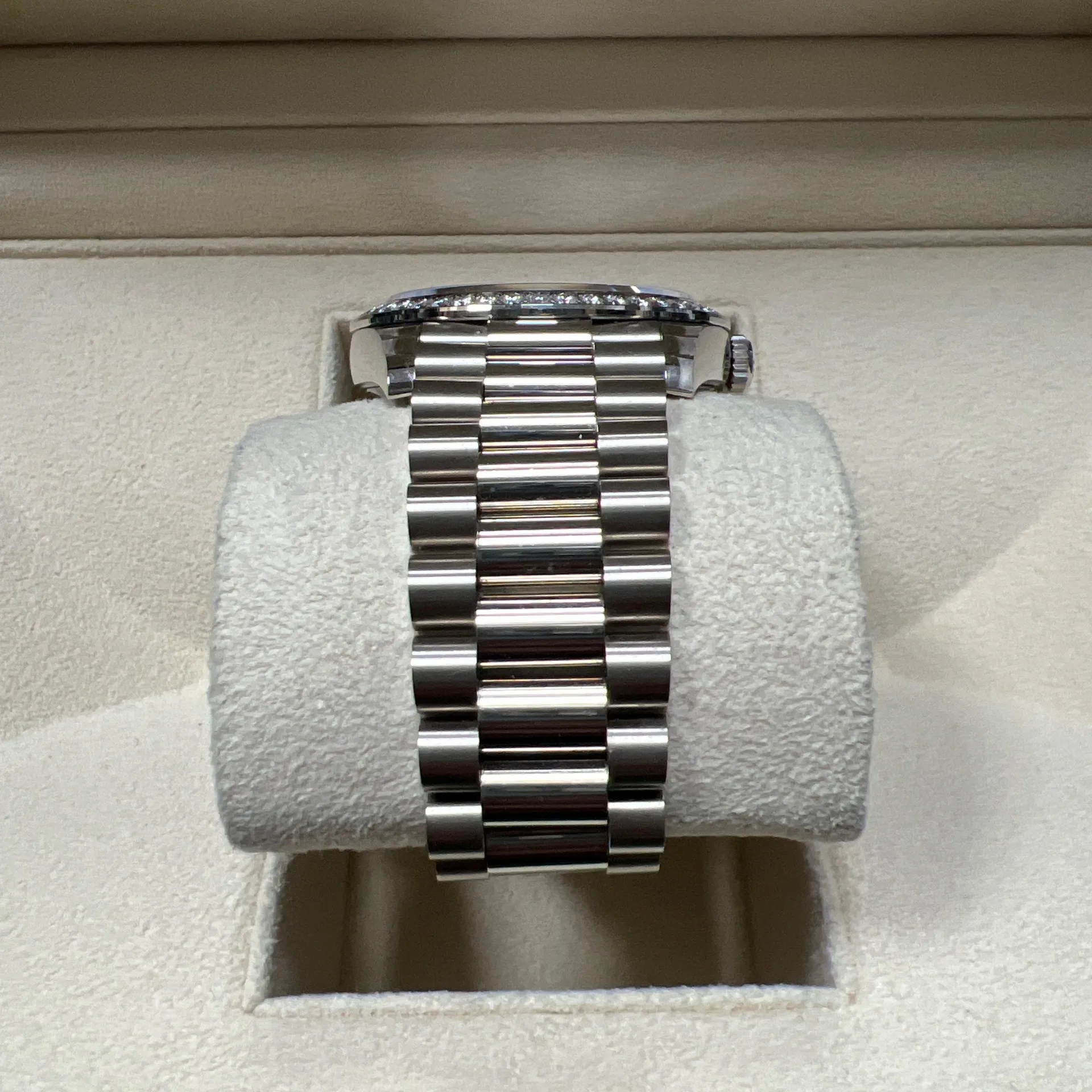 [Super Clone]RLX  Day-Date 40mm 228349RBR-0003 Bright Black Dial President Bracelet