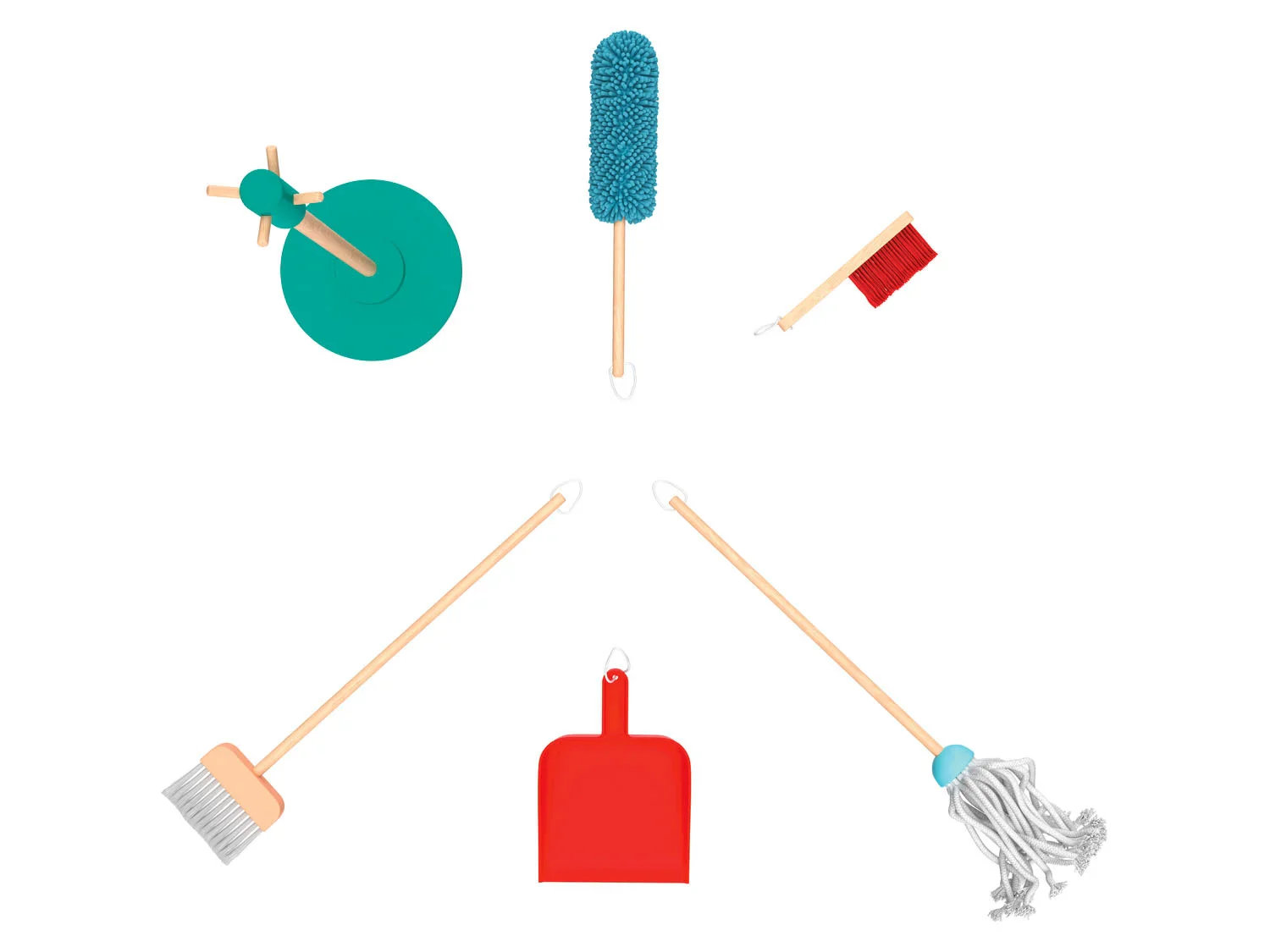 Playtive Station de nettoyage / schoir  linge / planche  repasser en bois