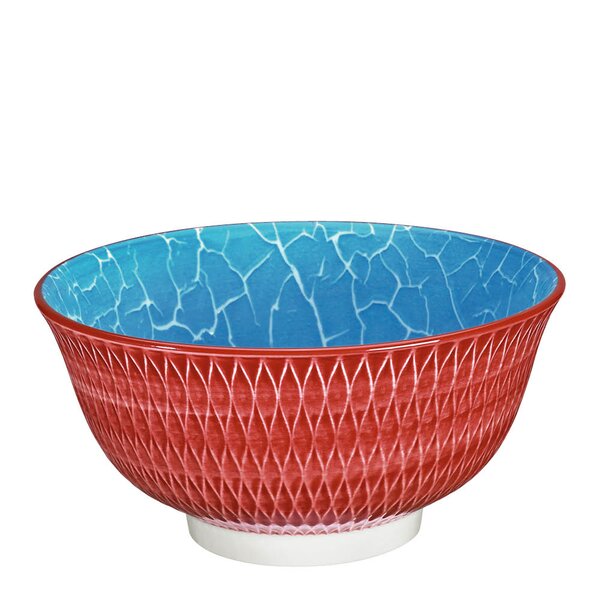 AMICI skål 50 cl 15,5 cm rombe rød