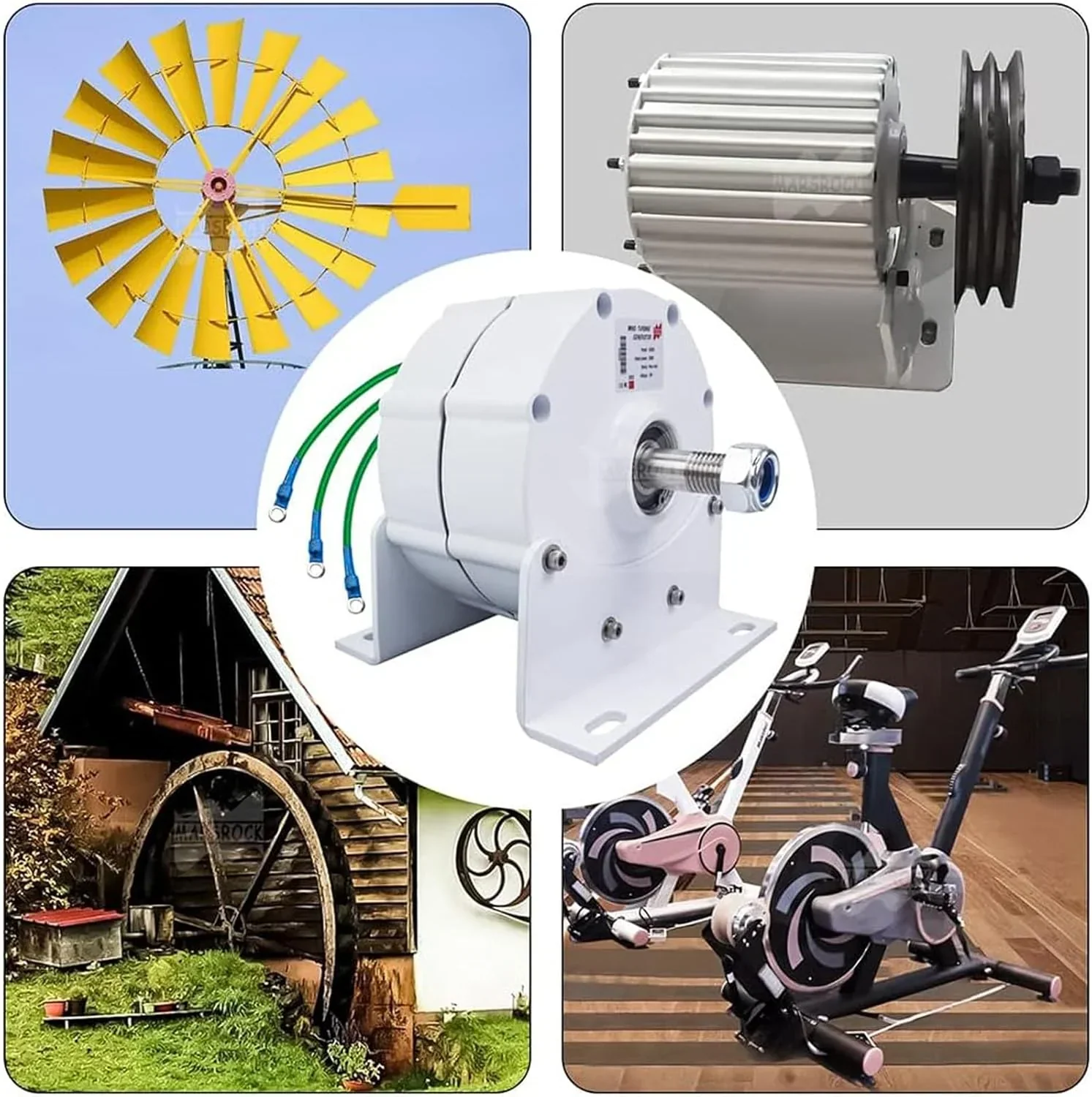 12000W Low Rpm Permanent Magnet Generator 12V 24V 48V 120V 220V Free Energy Gearless Permanent Magnet Generator Motor DIY for Wind Turbine w