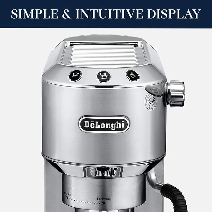 Dedica Arte 15-Bar, 2-Cup Metal Espresso Machine(Silver) - Image 4