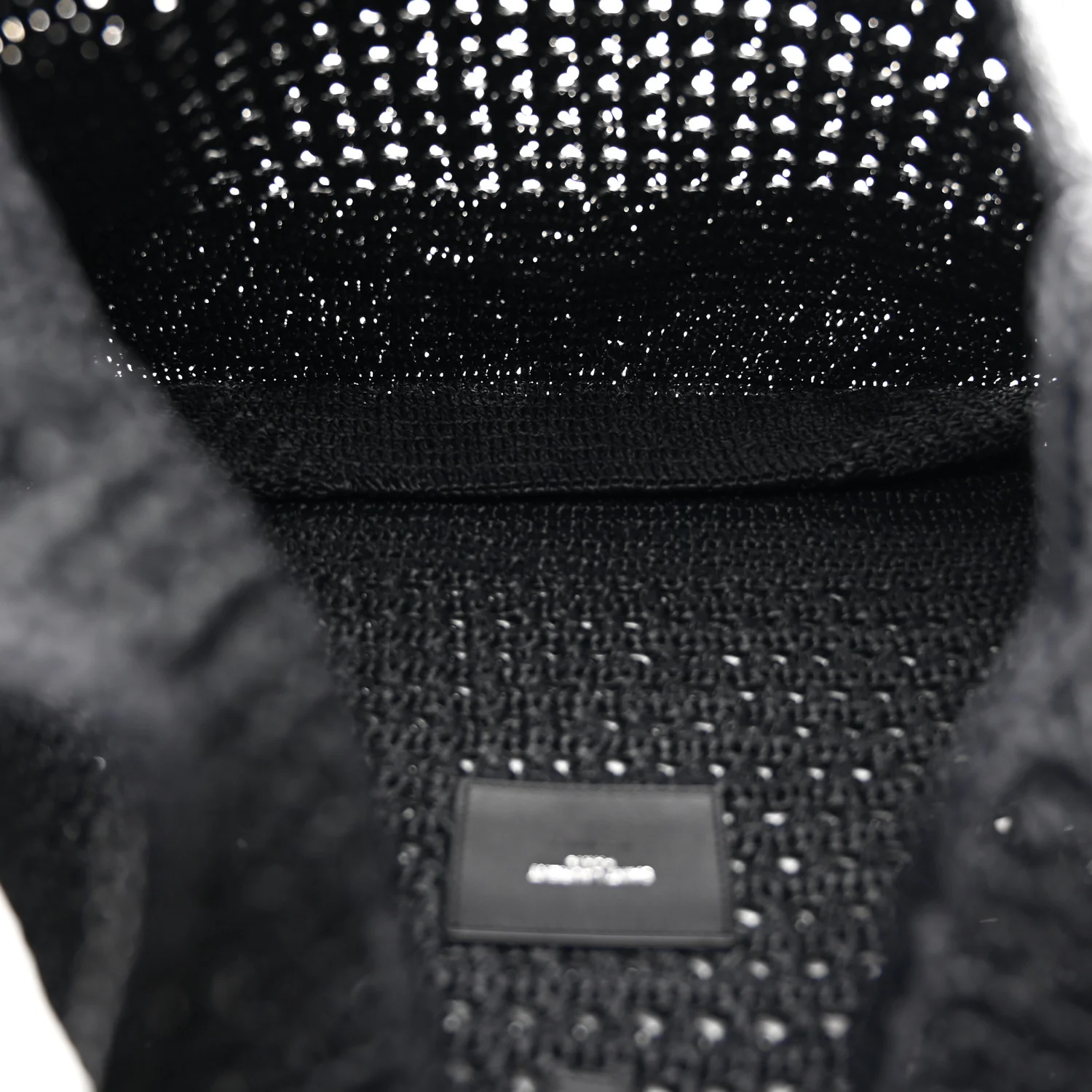 Raffia Monogram Le 5 A 7 Medium Tote Black