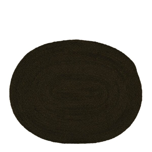 Jesper dekkebrikke 45x35 cm oval svart