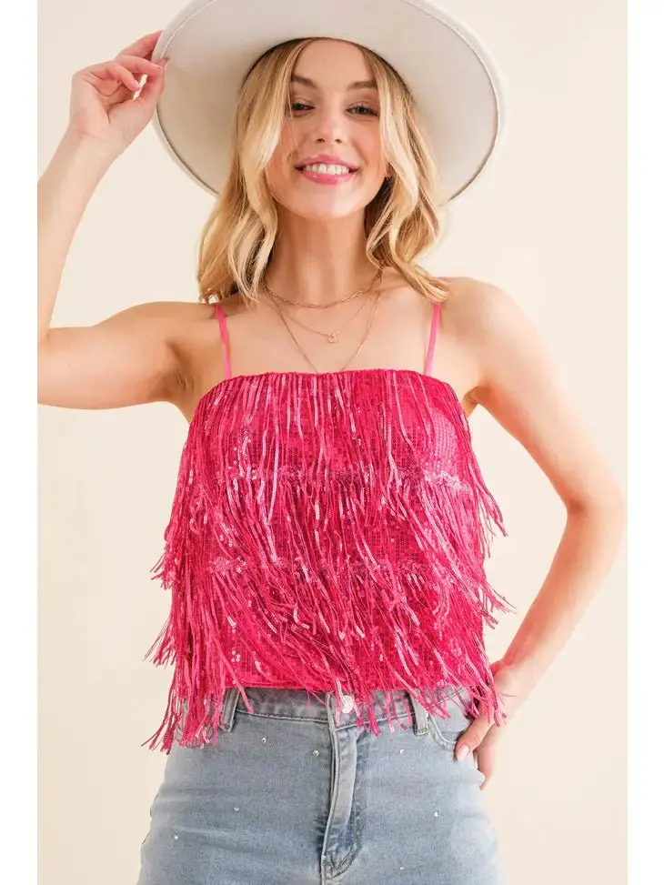 Sequin Tiered Cami