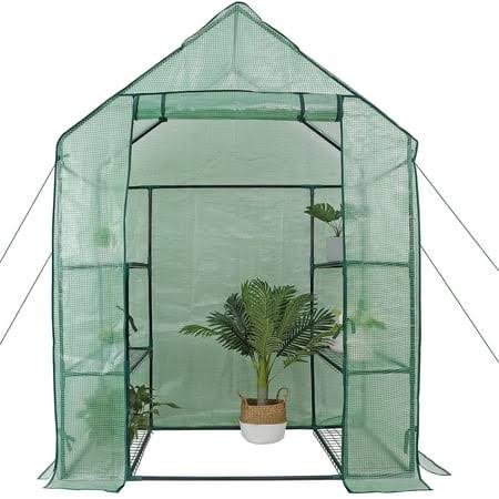 HomGarden 3 Tiers 6 Shelves Mini Walk-In Greenhouse Canopy, Size: 3-Tiers 6-Shelves