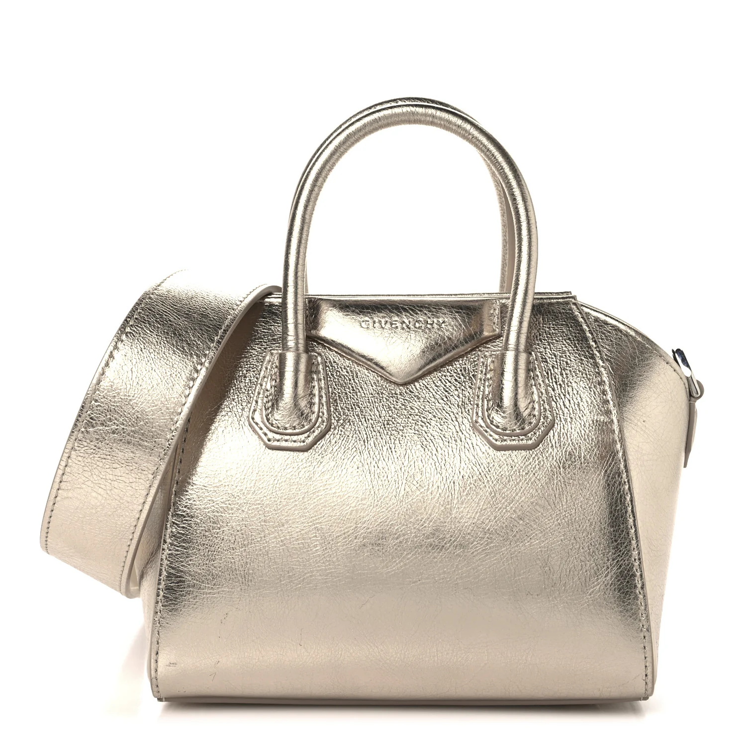 Laminated Lambskin Mini Antigona Gold