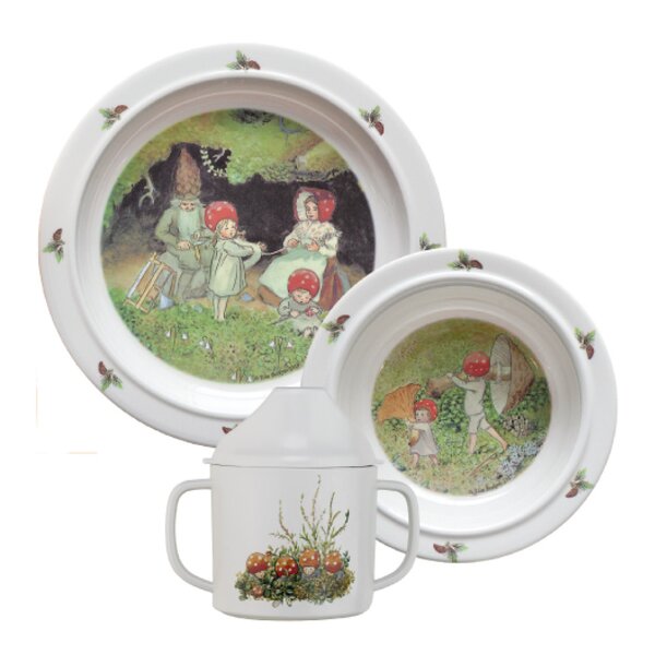 Elsa Beskow barneservise 3 deler Smånissene