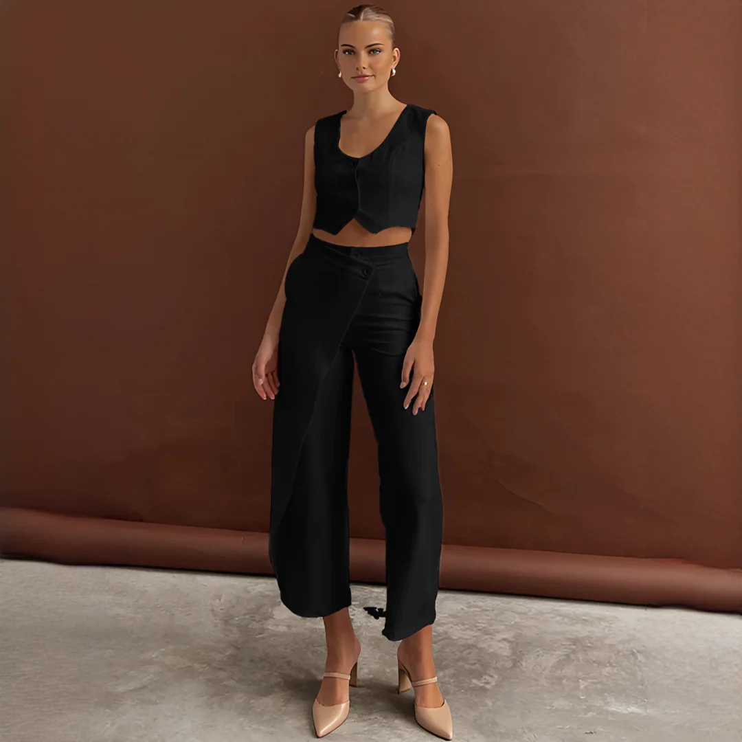 Agnes - Ensemble Gilet et Pantalon Tendance