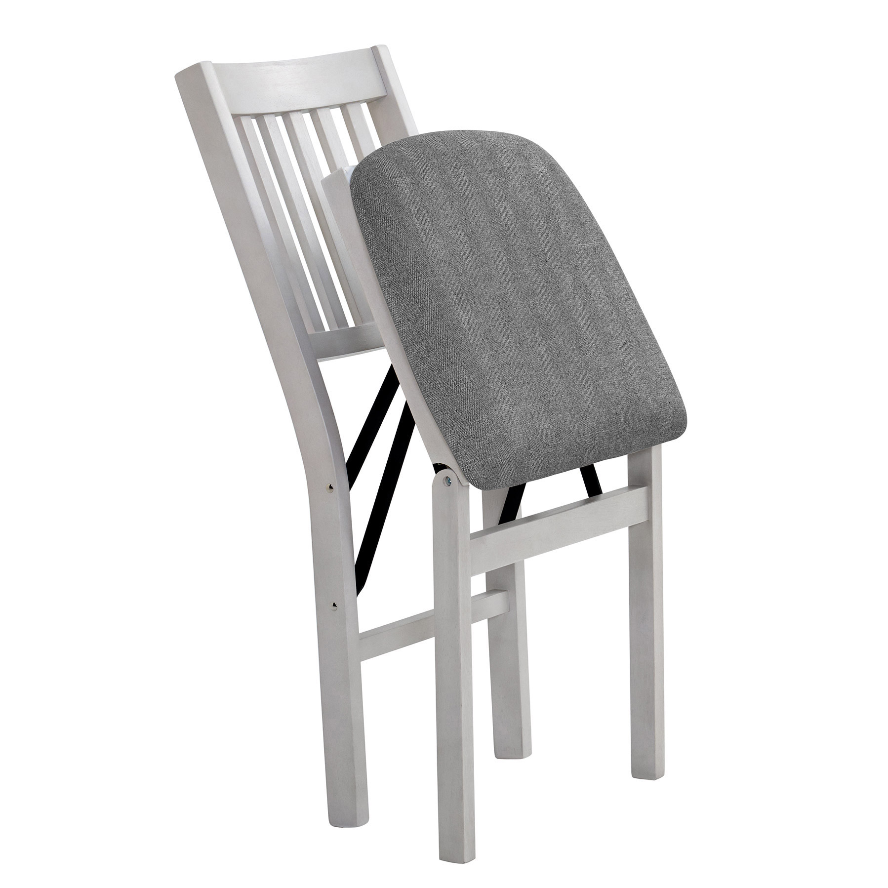 Wood Upholstered Folding Chair, 2-pack - Image 5