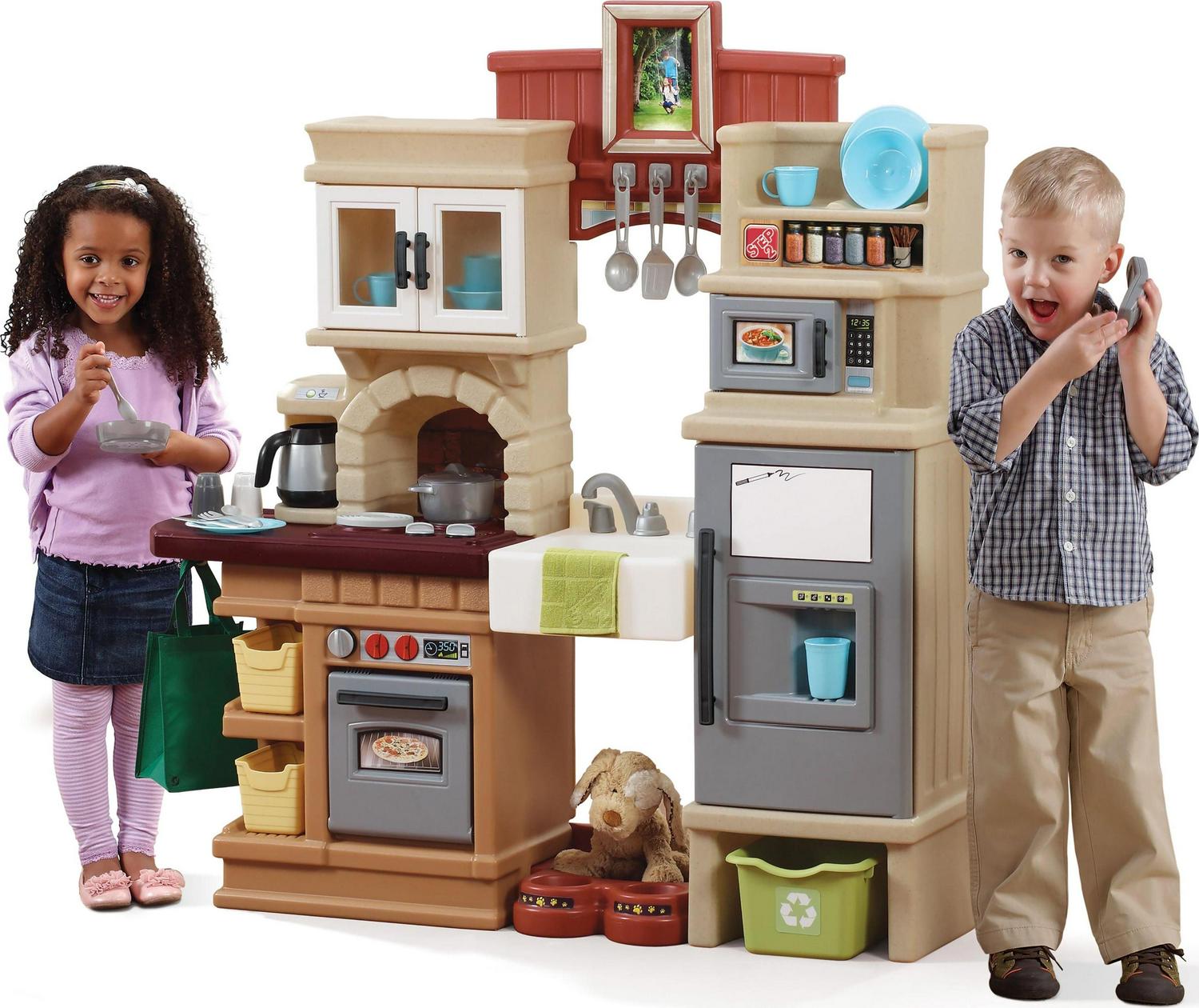 Heart of the Home Brown Toddler Play Kitchen Set - Image 3