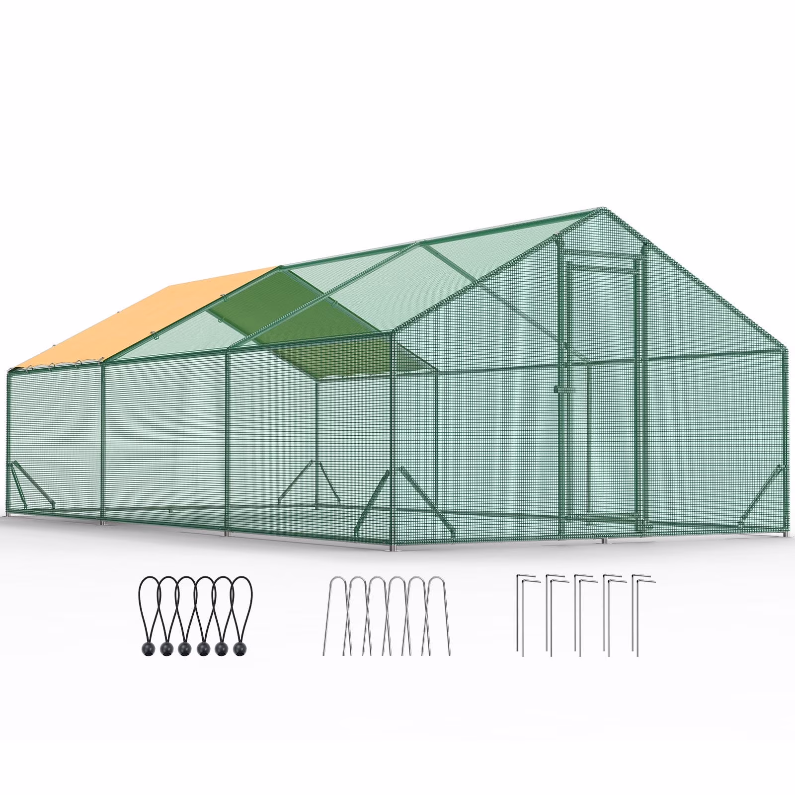 Quictent Premium Large Metal Chicken Coop Run Upgraded with Galvanized Hardware Cloth & 1.26