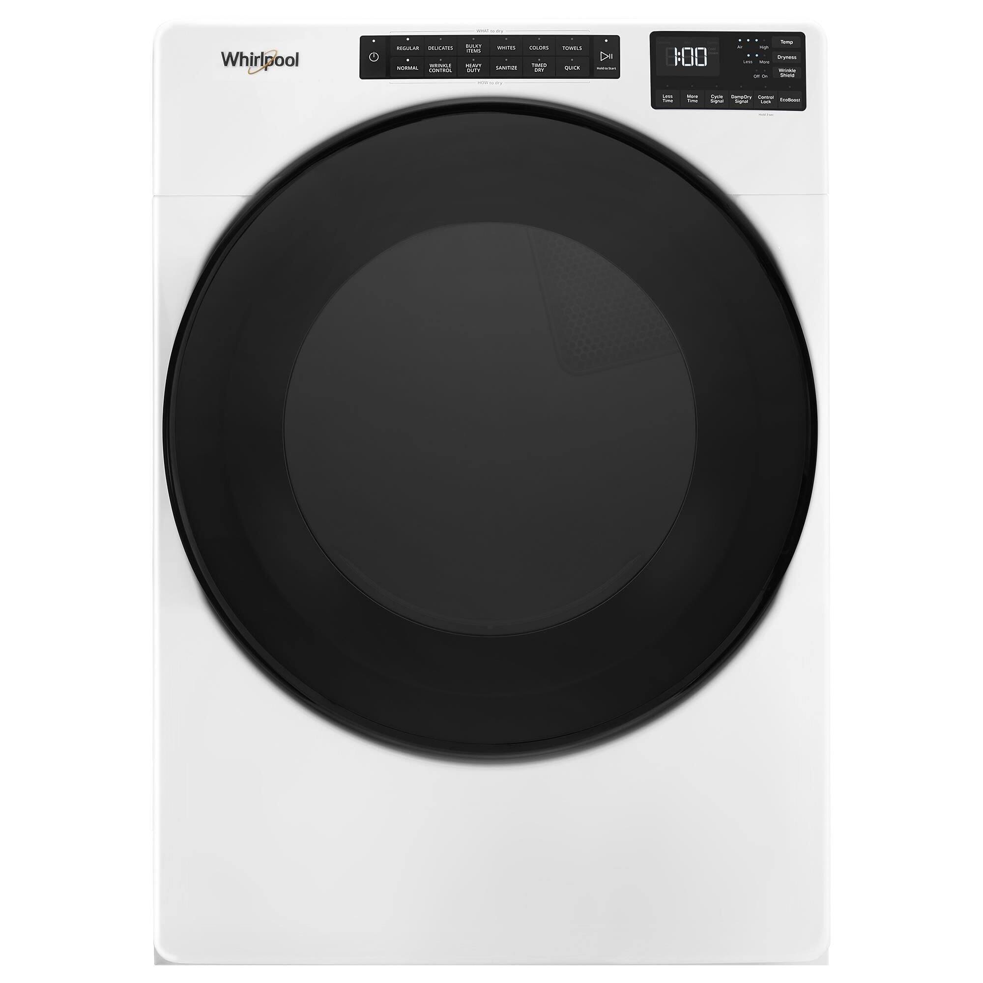 Whirlpool 7.4 Cu. ft. Electric Wrinkle Shield Dryer White