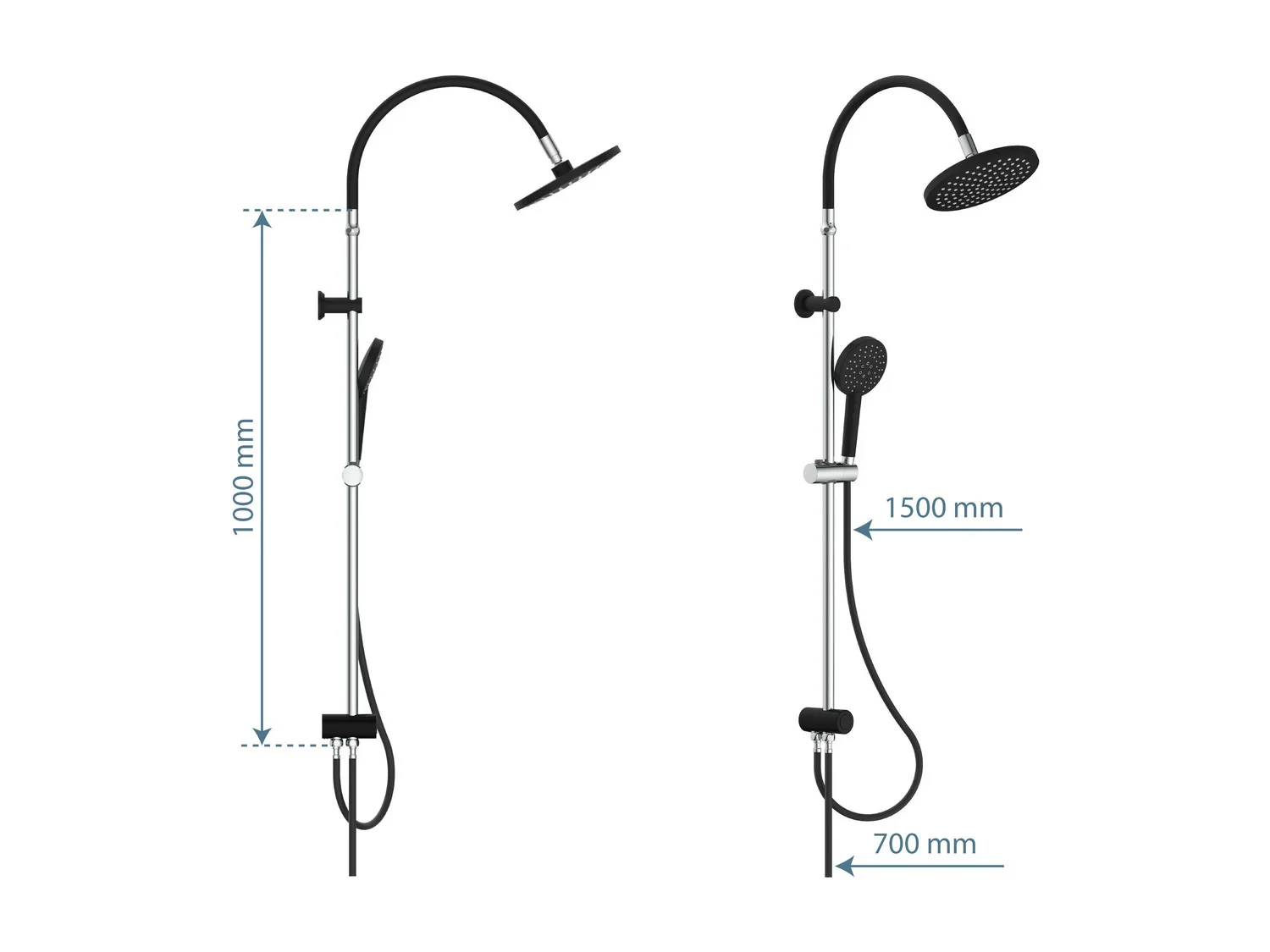Schtte Colonne de douche MATAO RAIN, douche  pluie mobile et douchette