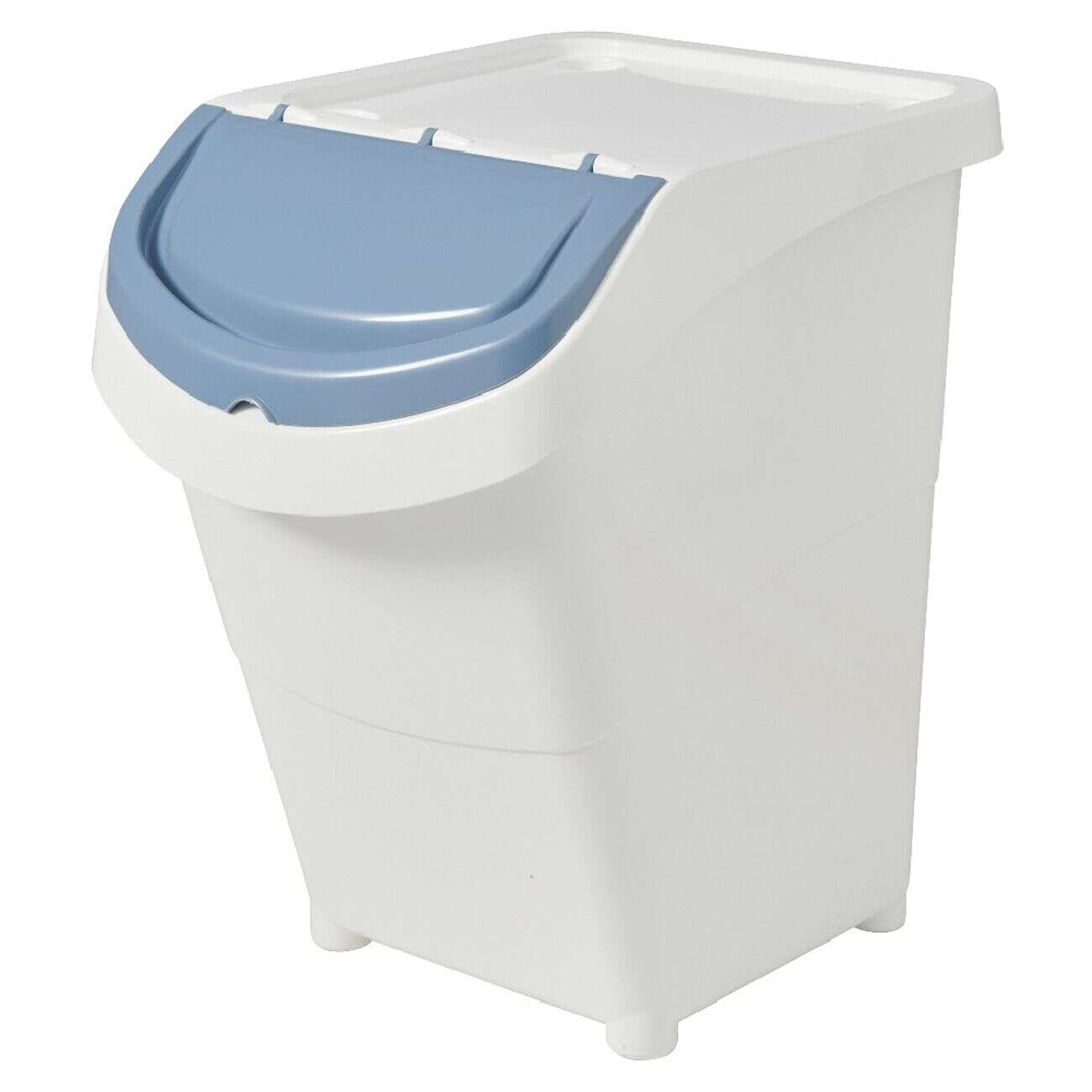 Boîte de rangement blanche avec couvercle 40 L