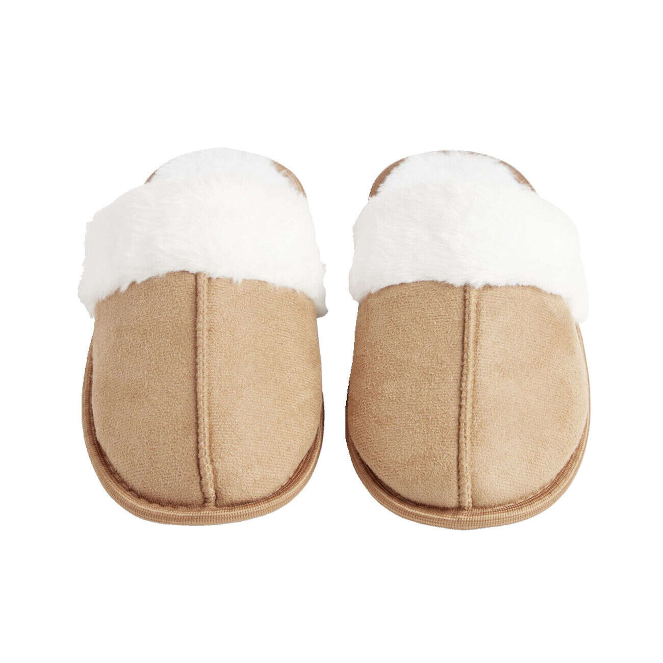 Chaussons mules femme marron fourrées T38/39