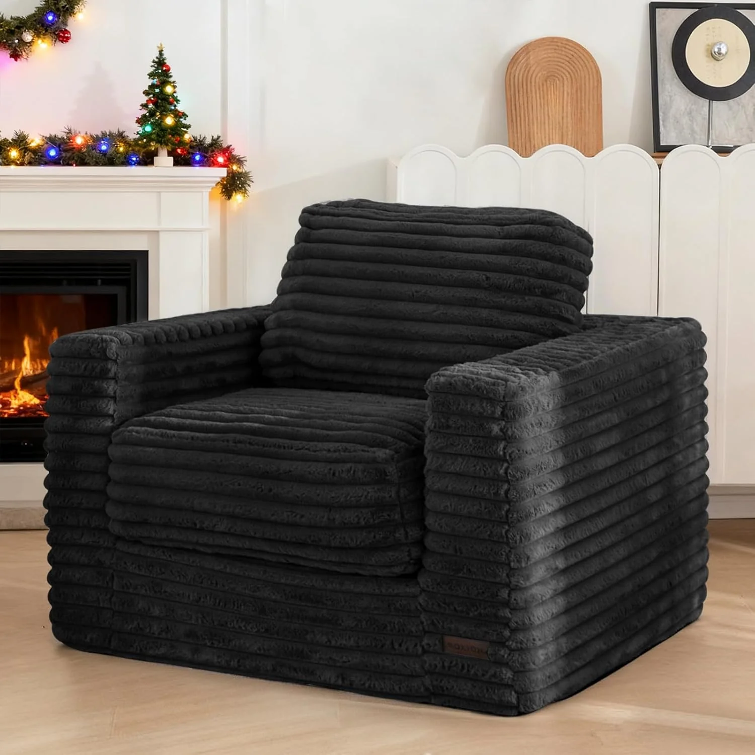 Pouf MAXYOYO, canapé-pouf deux places avec coussins, canapé de sol rembourré