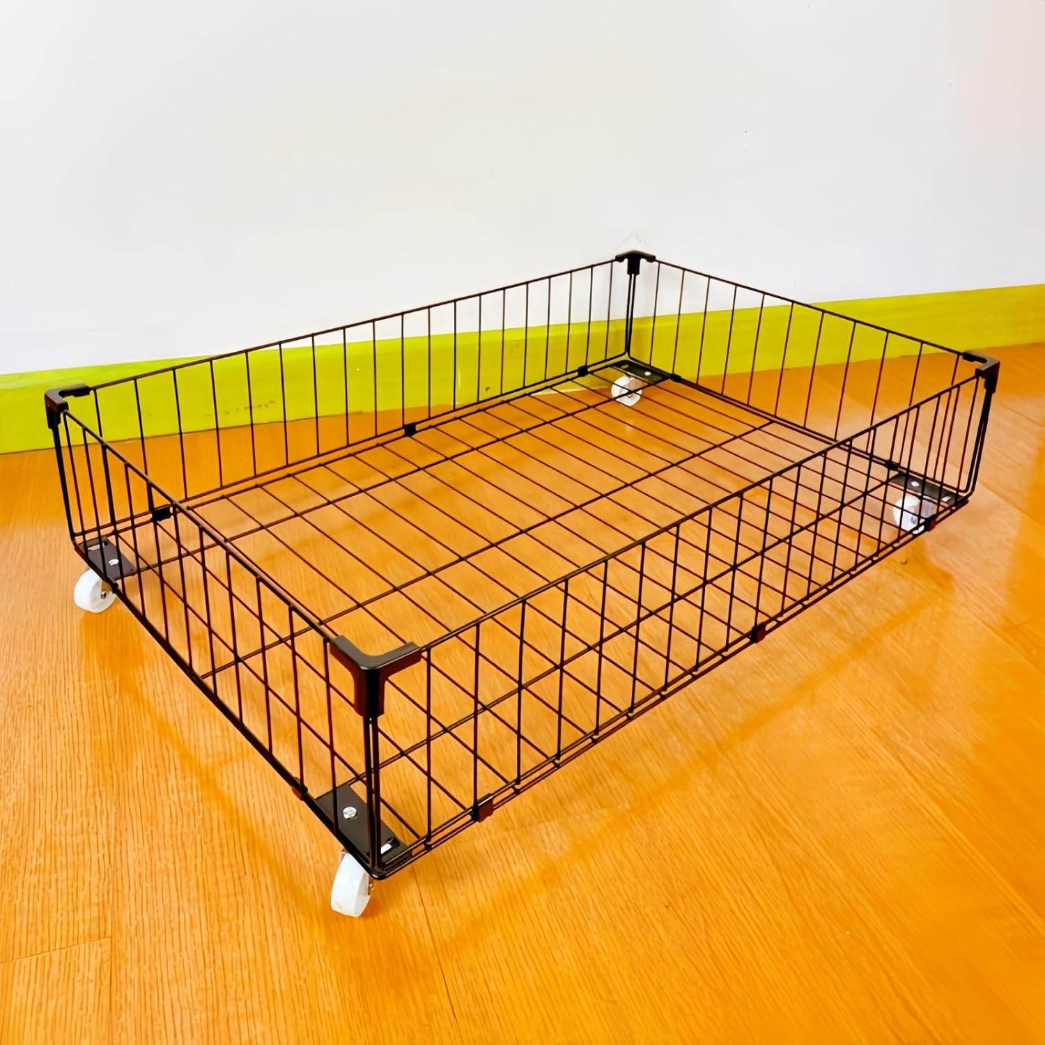 4 Pack Larger Under Bed Storage With Wheels, Rolling Under Bed Drawer, Under Bed Shoe Storage, Open Design, Large Capacity, Suitable For Various Storage