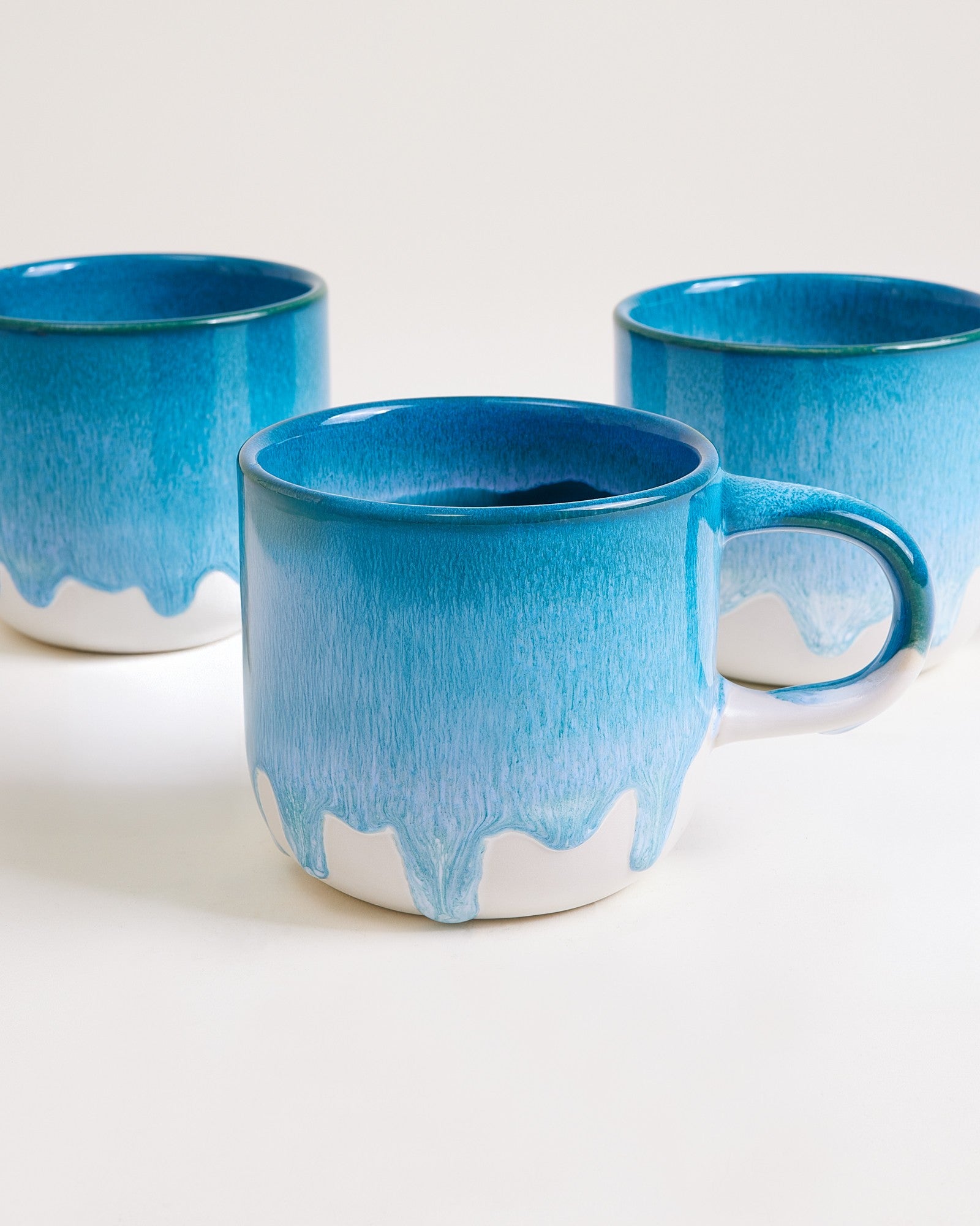 COIMBRA - LARGE MUG TURQUOISE SET OF 4