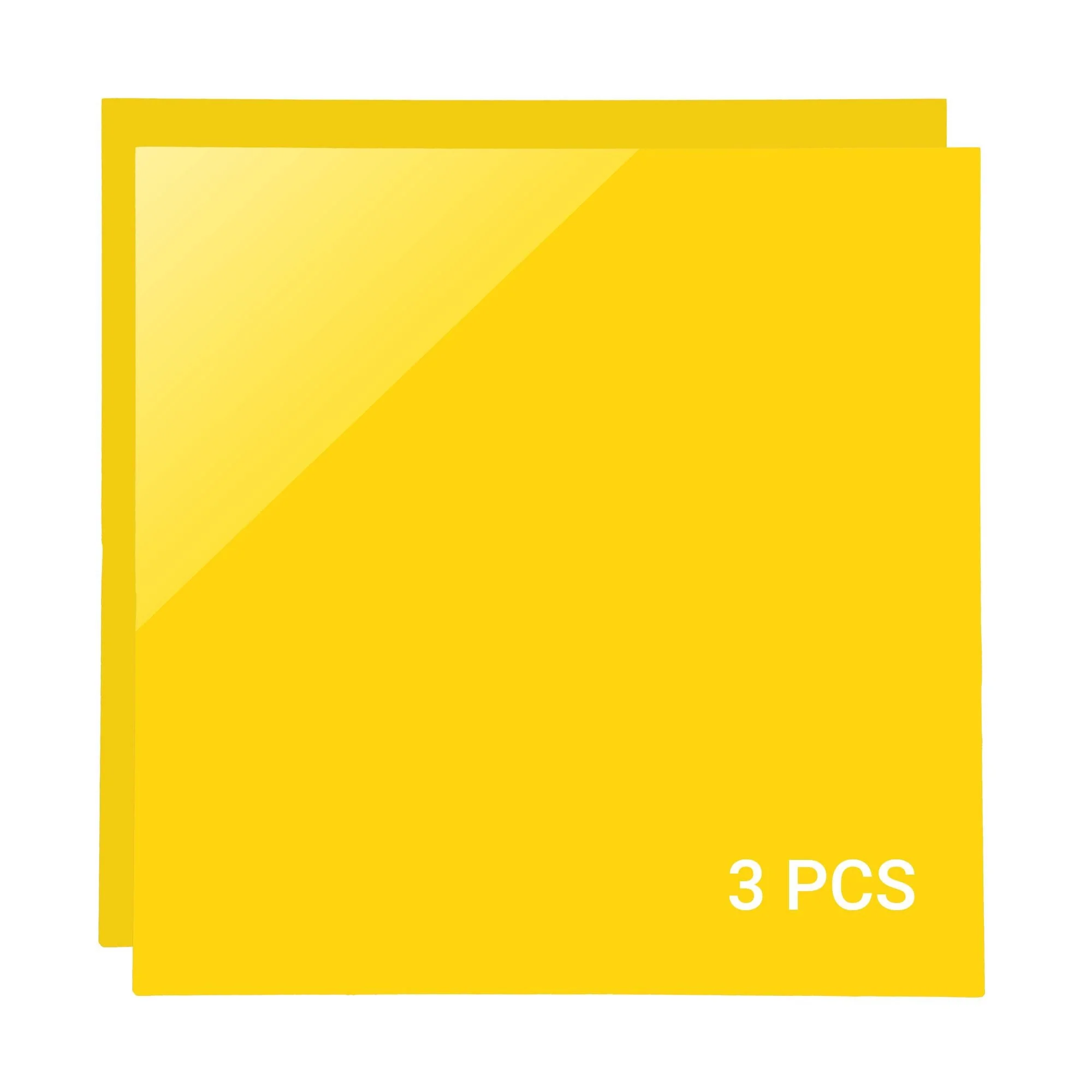 Feuille acrylique jaune de 3 mm (3 pièces)