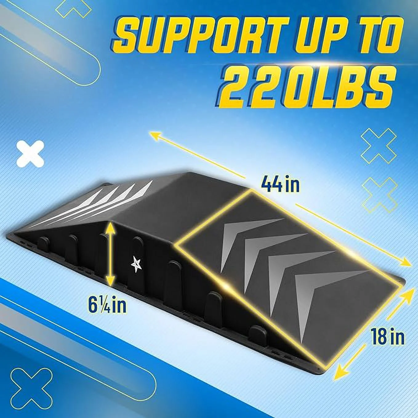 Single-Piece Skateboard Ramp, Bike Ramp, Skate Ramp Design for Beginners, More Durable, Safe, Capacity 220Lbs - Image 7