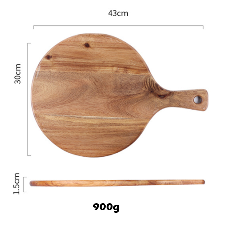 Acacia Wood Pizza Plate Western-style Food Steak and Bread Plate Acacia Wooden Tray