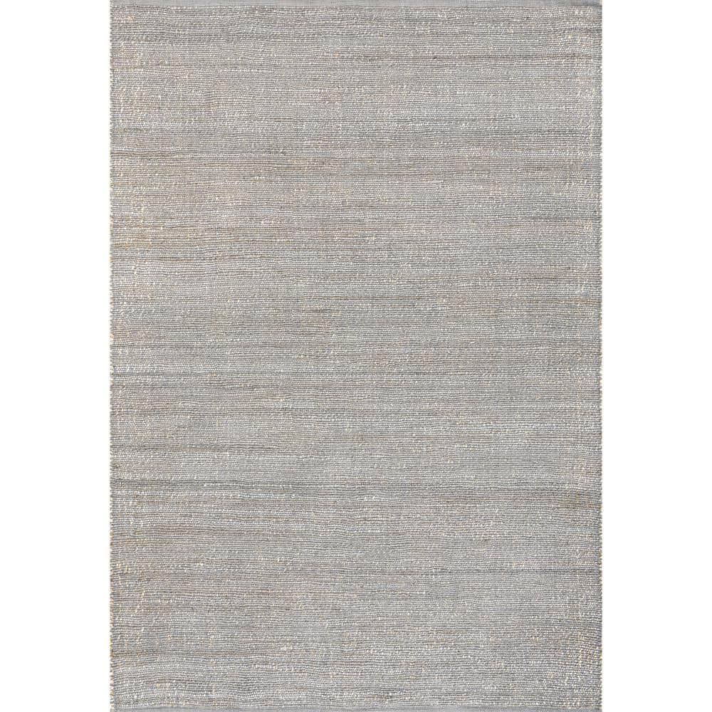 nuLOOM Elfriede Farmhouse Jute Blend Gray 2 ft. x 8 ft. Global Inspired Runner Rug
